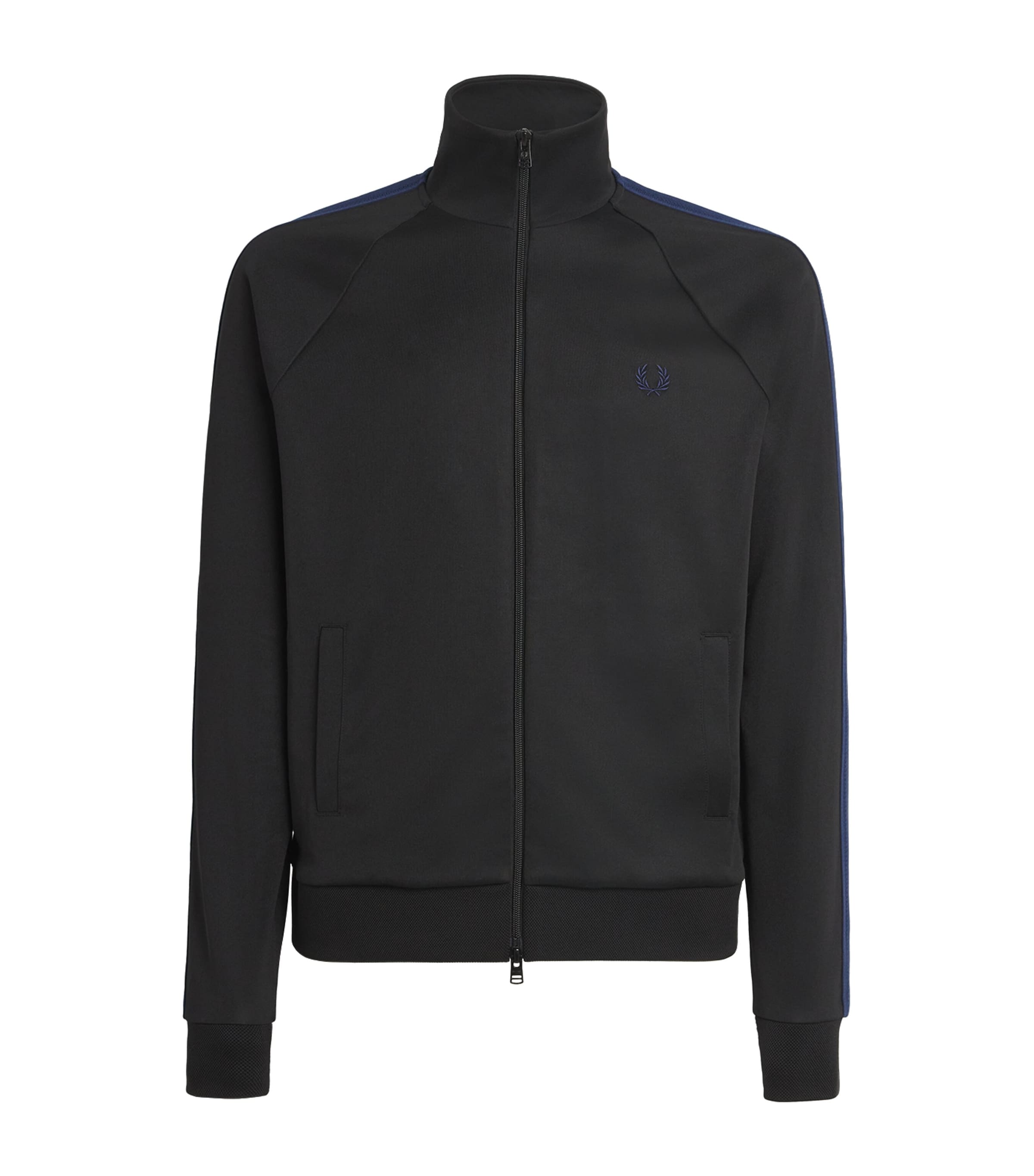 トップス FRED PERRY Contrast Tape Track Jacket Fred Perry contrast tape track jacket in black | ASOS