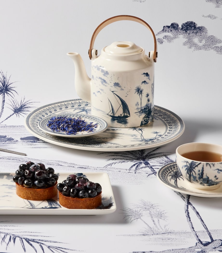 Set of 6 Ceramic Dépareillé Dinner Plates (27cm) BLUE Image 7