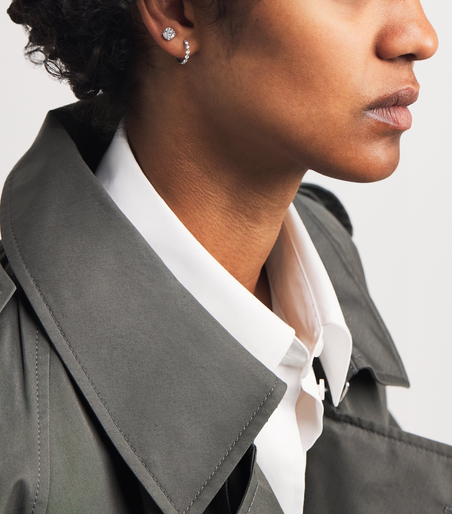 White Gold and Diamond Hoop Earrings (0.50ctw) WHITE GOLD Image 4