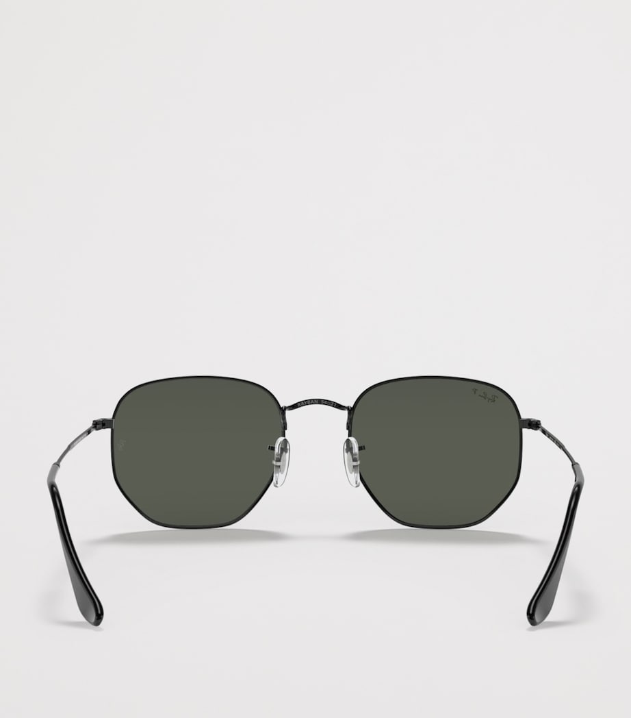 Ray-Ban Metal Hexagonal Irregular Sunglasses Black Image 3