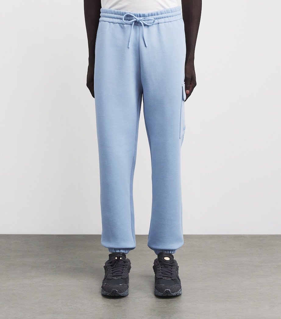 Cotton-Blend Marvin Cargo Sweatpants FOG BLUE A Image 3