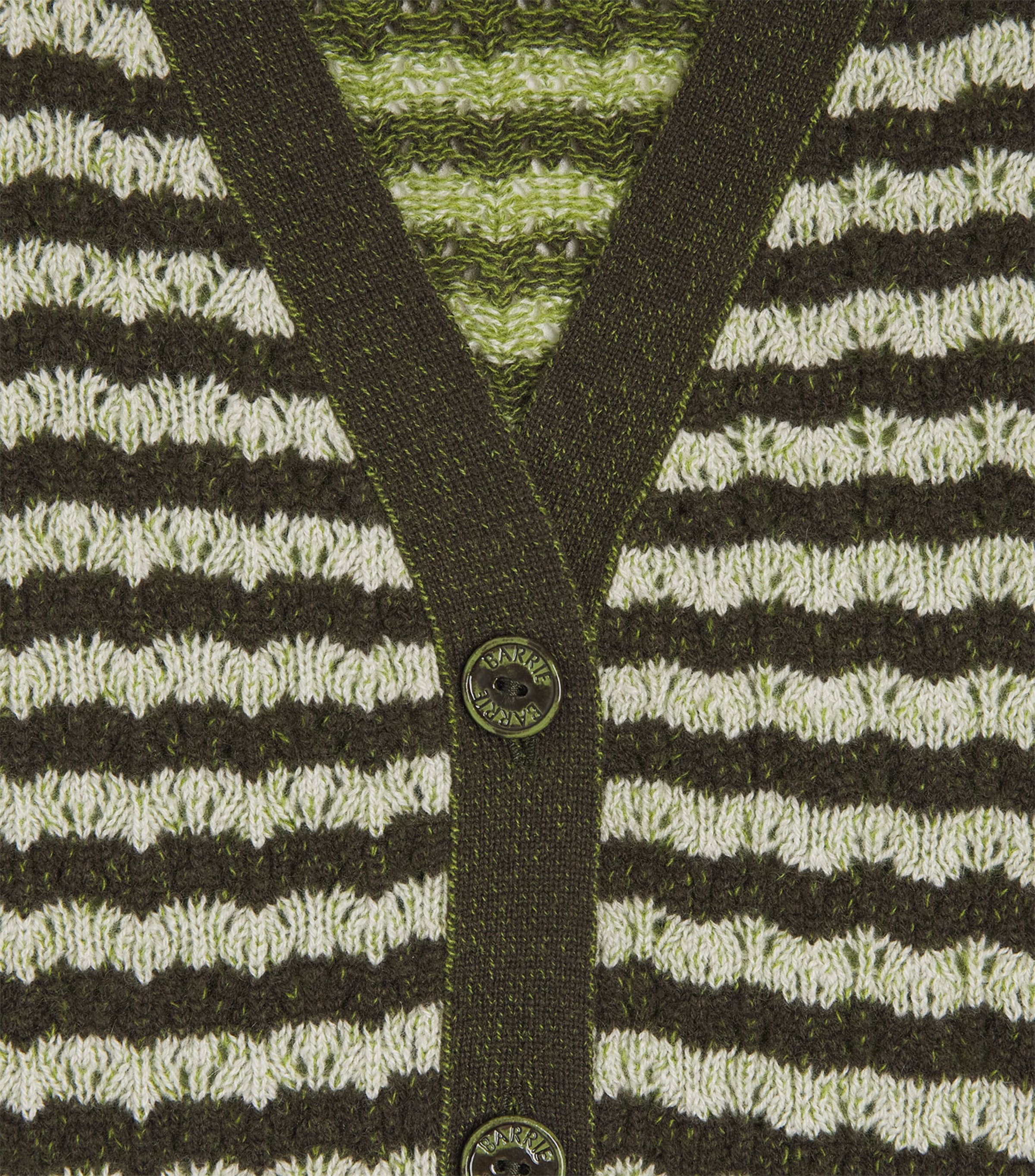 Barrie Womens Cashmere Stripe Sleeveless Cardigan Chntily/drk Mlt Image 6