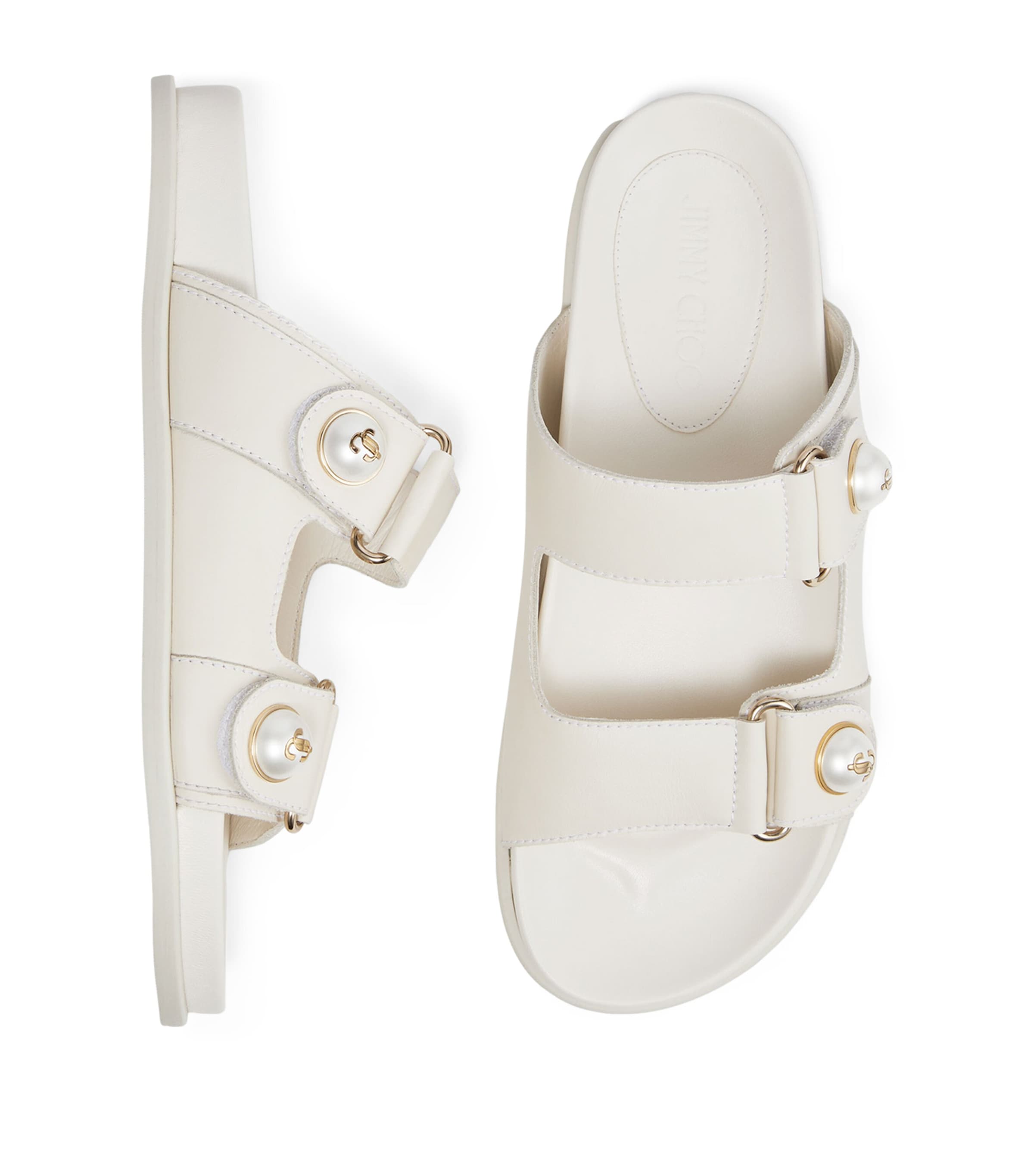Fayence Leather Sandals LATTE Image 6