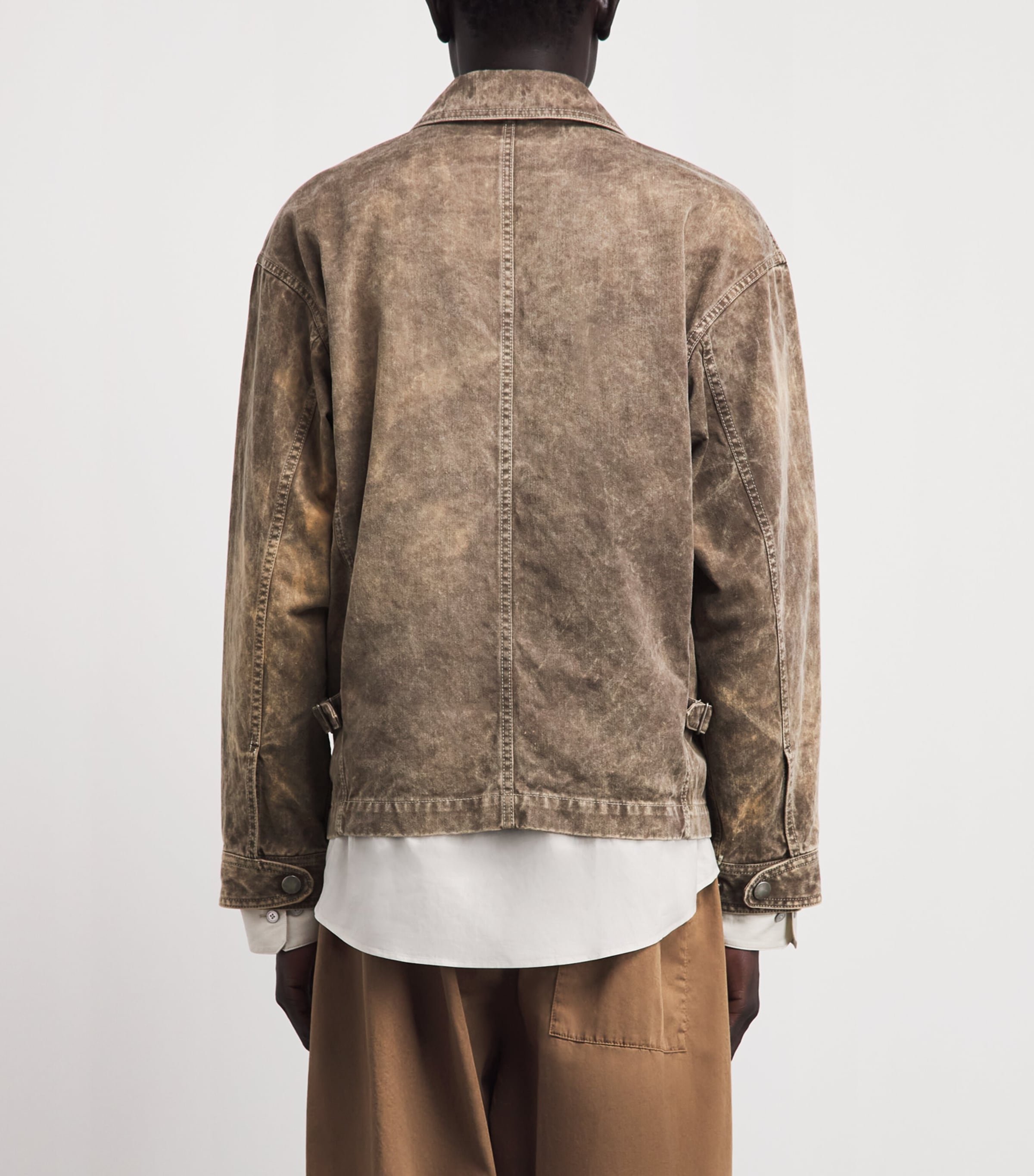 IM MEN Mens Cotton Elements Jacket Dark Beige Image 5