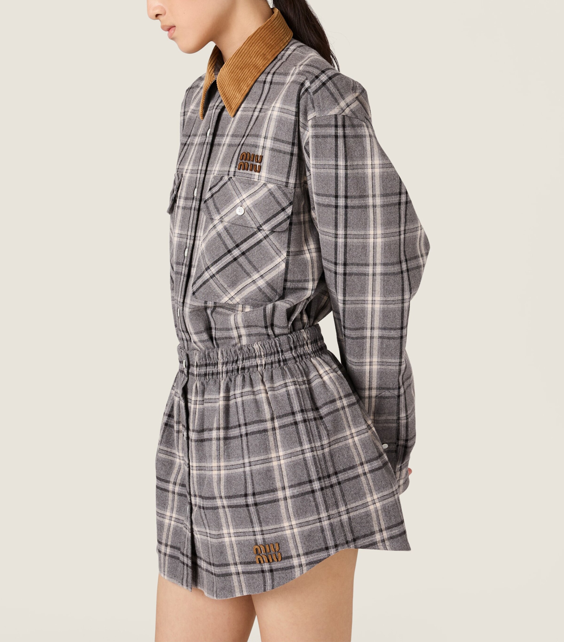 Miu Miu Womens Cotton Flannel Shirt Image 5