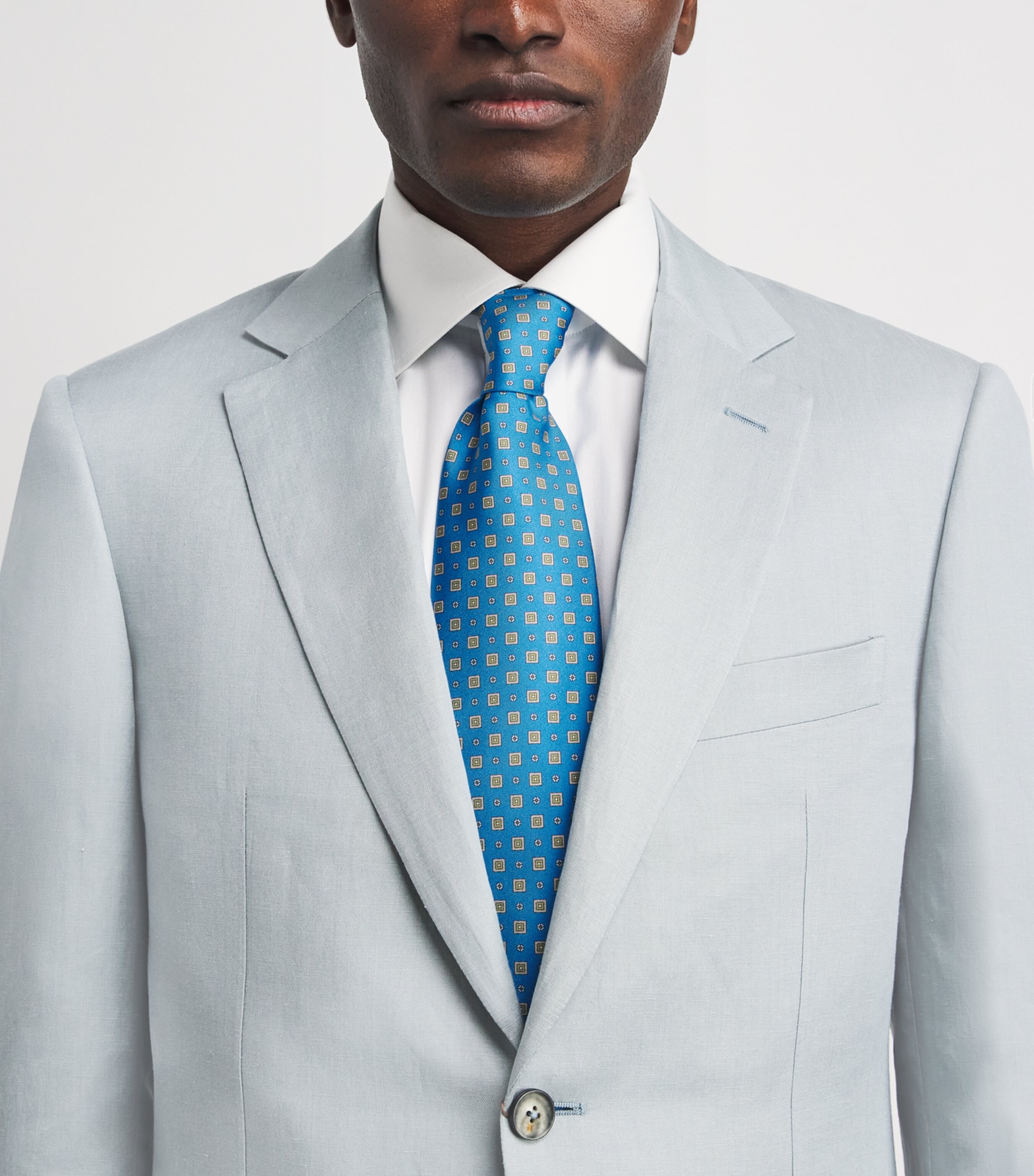 Eton Silk Jacquard Tie Blue Image 2