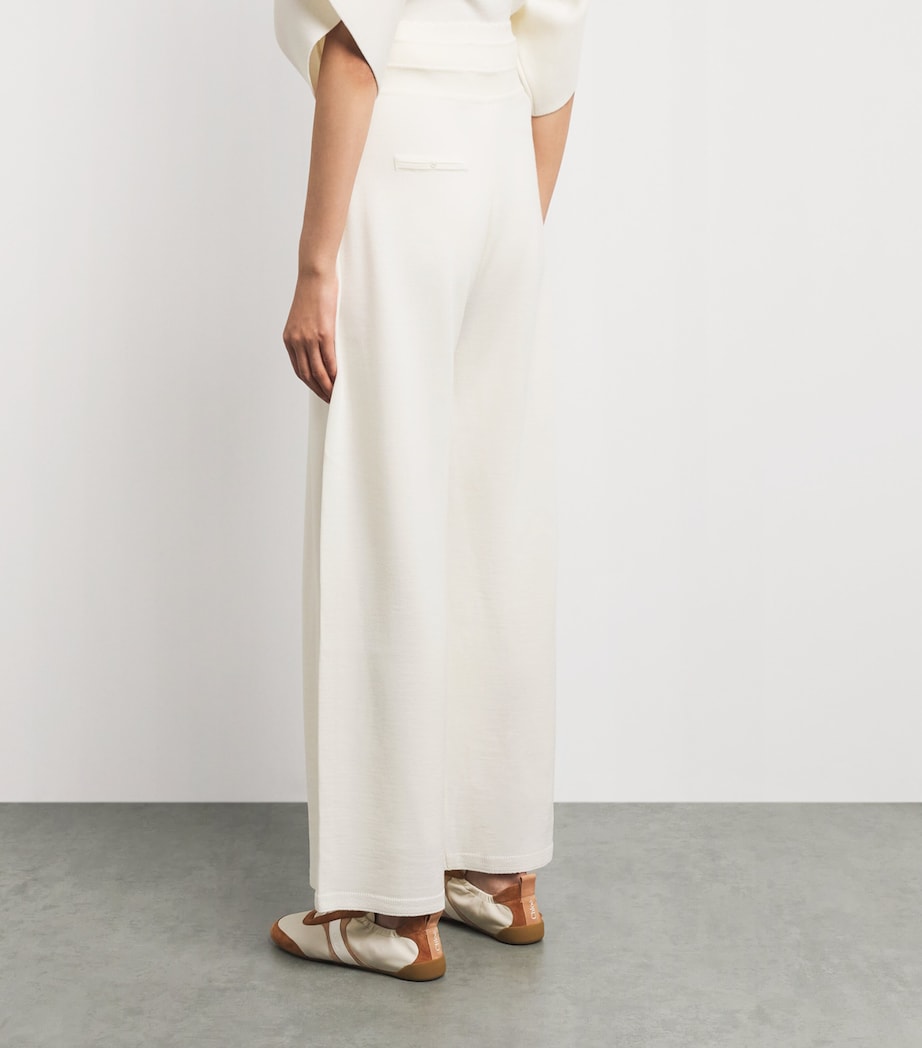 Molli Womens Virgin Wool Wide-Leg Trousers Milk Image 5