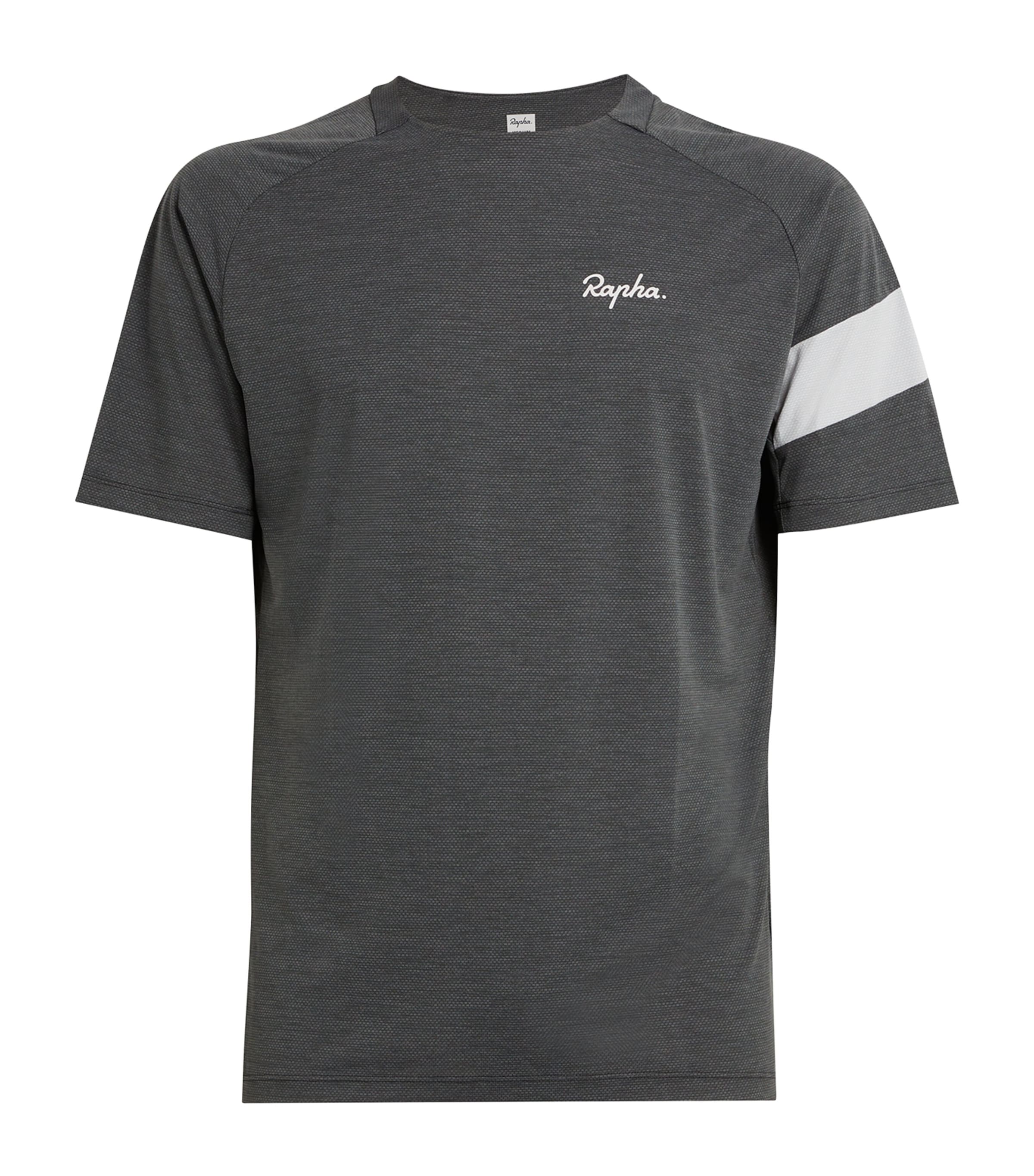 Shop Rapha Short-sleeve Trail T-shirt In Grey