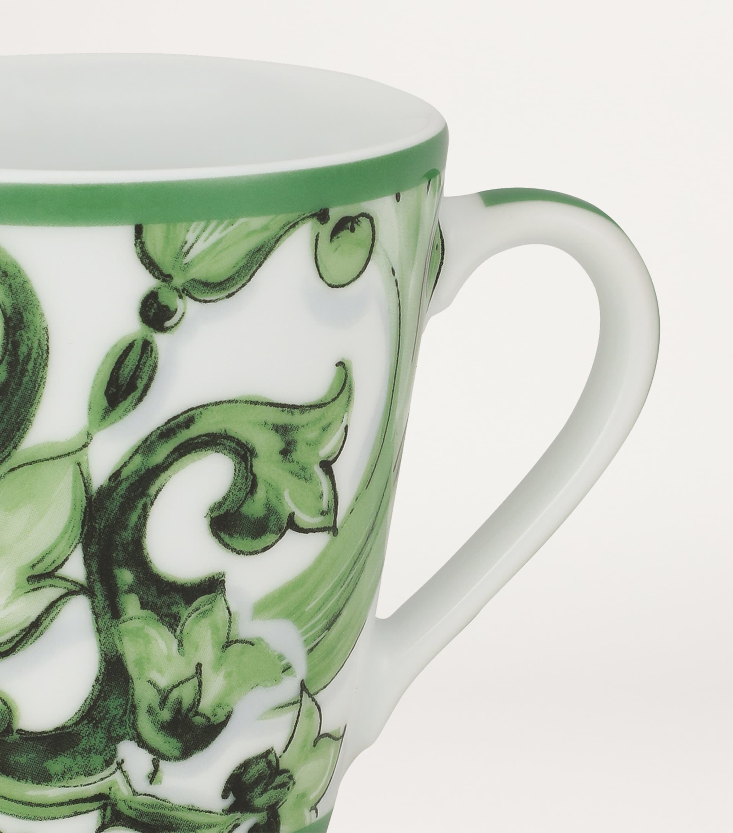 Dolce&Gabbana Casa Porcelain Verde Maiolica Mug Foglie Ver.f.d Image 3
