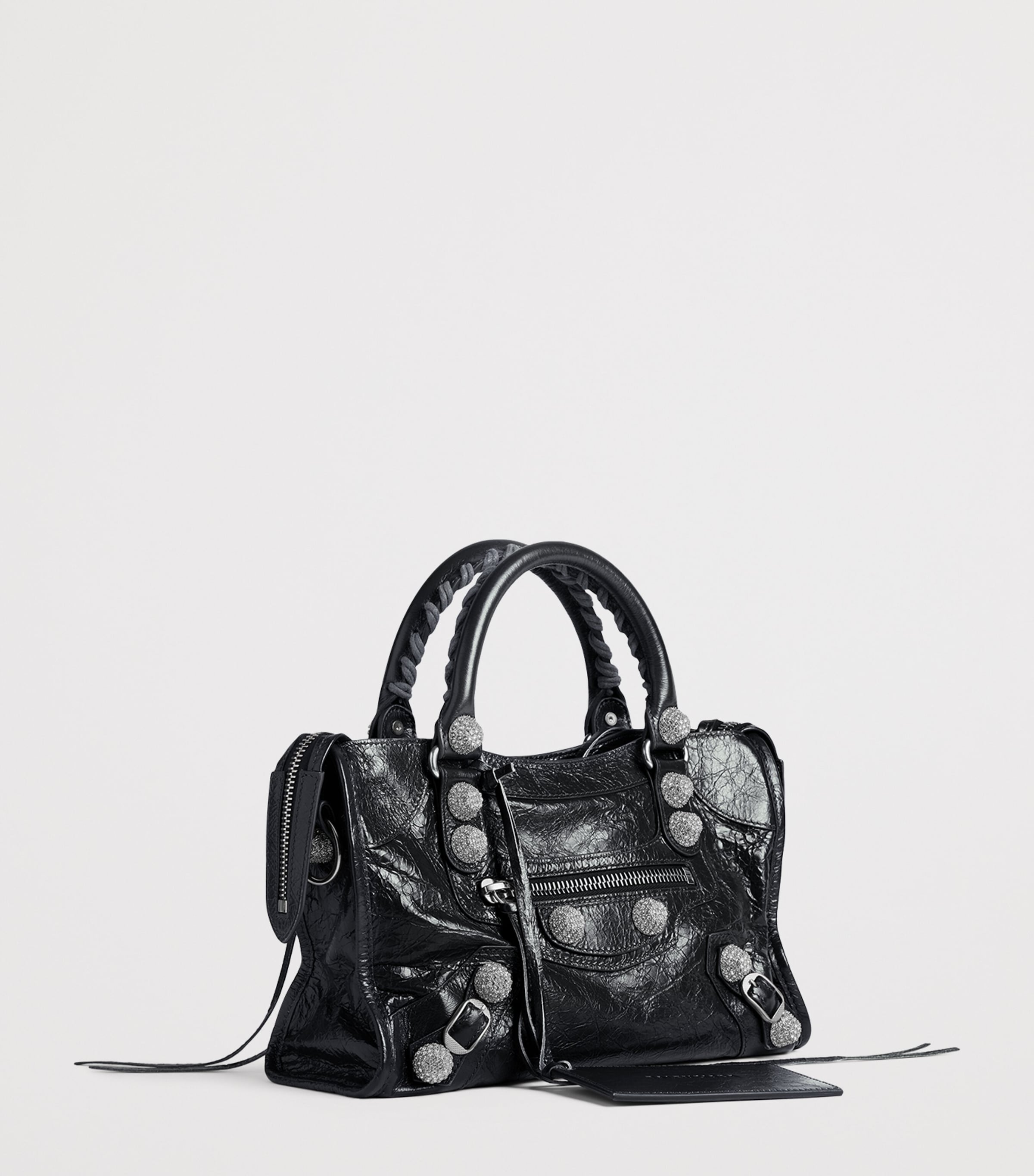 Balenciaga Small Leather Embellished Le City Top-Handle Bag Image 7