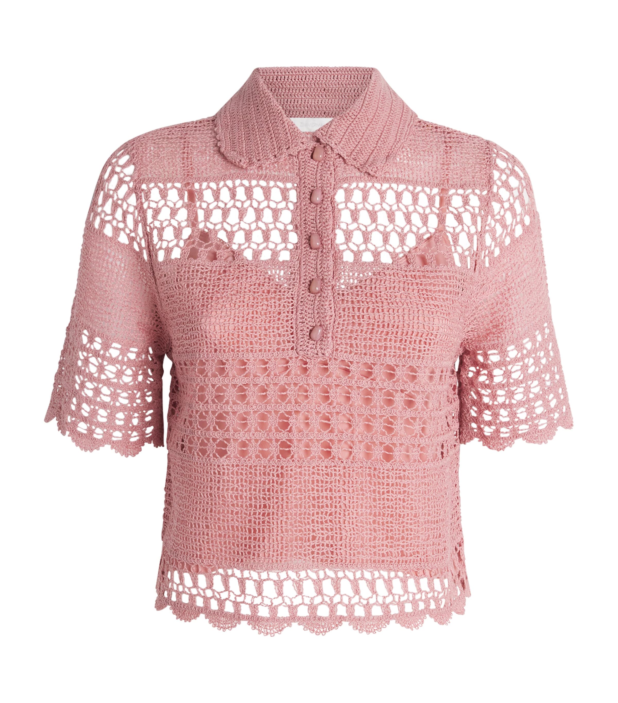 Cotton Crochet Wanderlust Shirt DUSTY PINKDPI Image 1