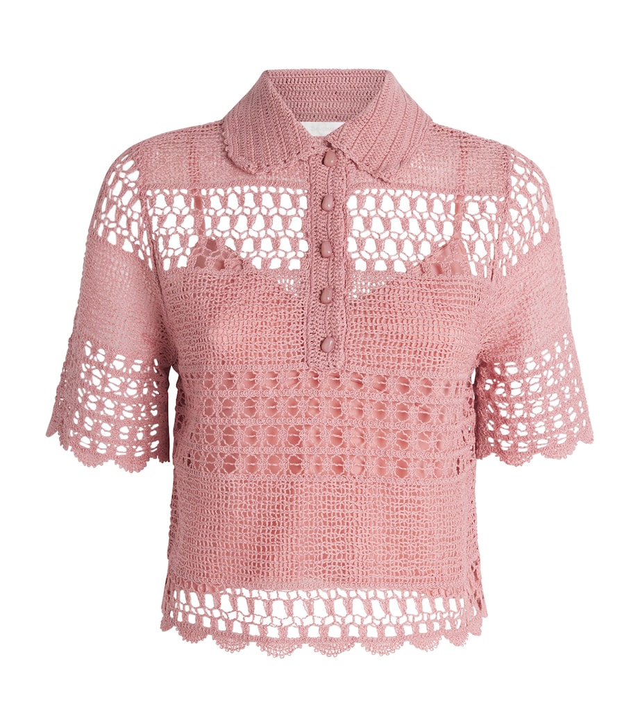 Cotton Crochet Wanderlust Shirt DUSTY PINKDPI Image 1