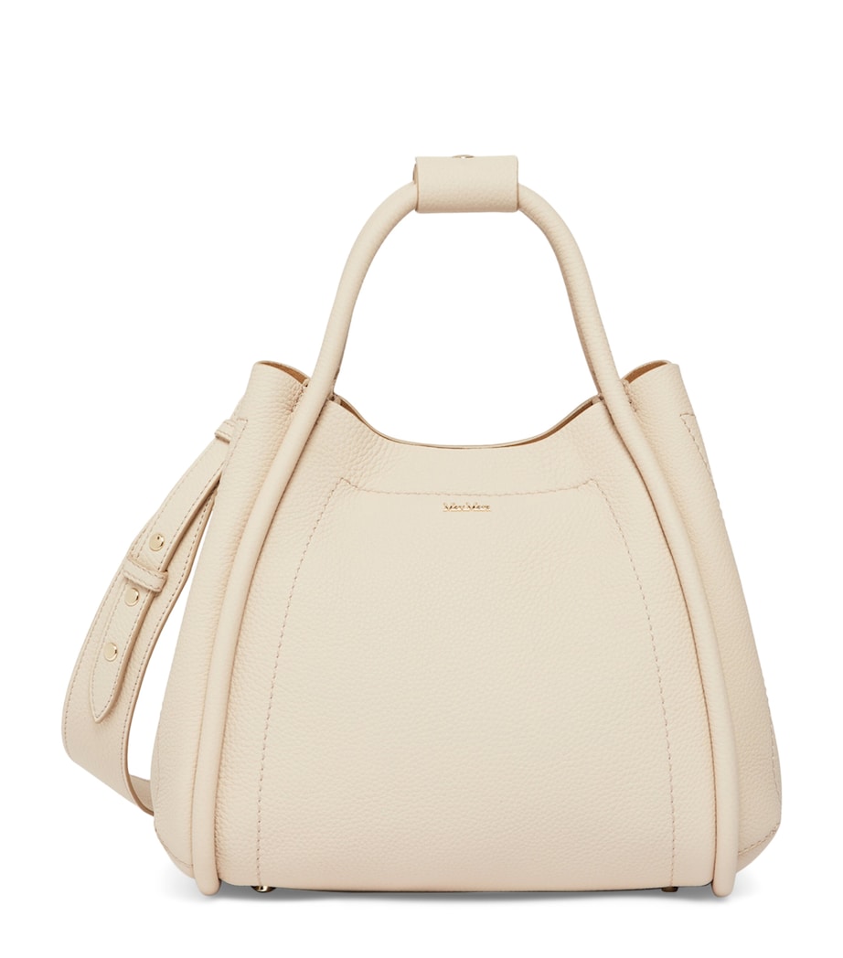 Max Mara Small Leather Marine Top-Handle Bag Ice Image 1