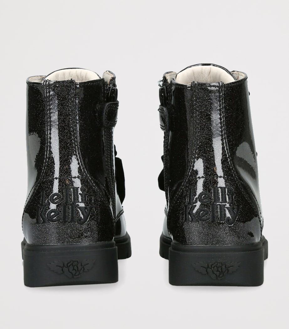 Fior di Fiocco Lace-Up Boots BLACK Image 2