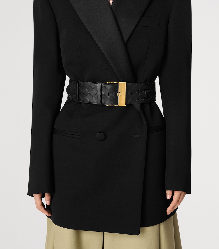 Large Calfskin Intrecciato Watch Belt 1019 Image 2