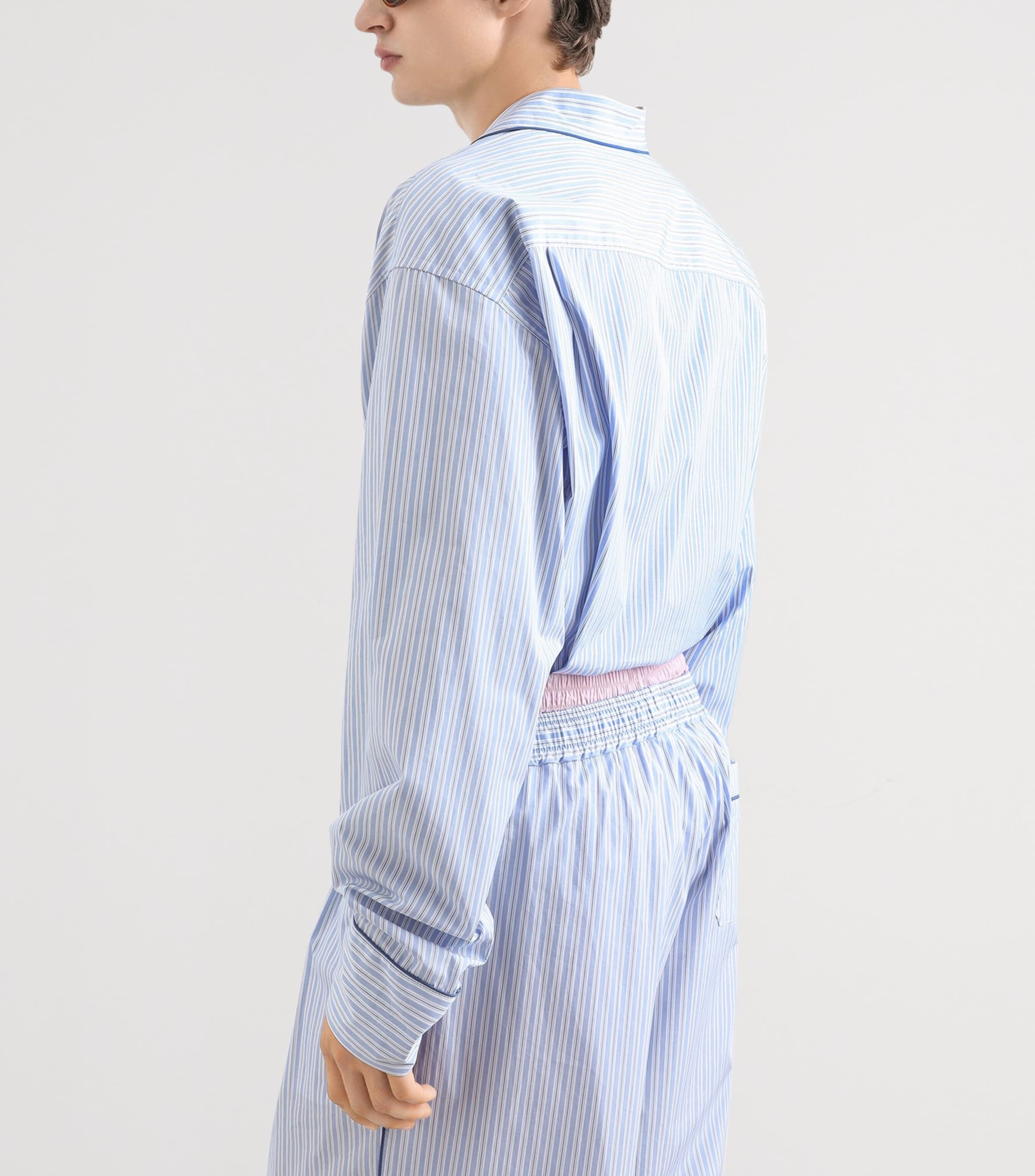 Dolce&Gabbana Mens Cotton-Silk Poplin Stripe Shirt Striped Image 6