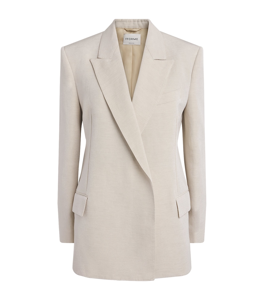 FFORME Womens Double-Breasted Winslow Blazer Bone Image 1