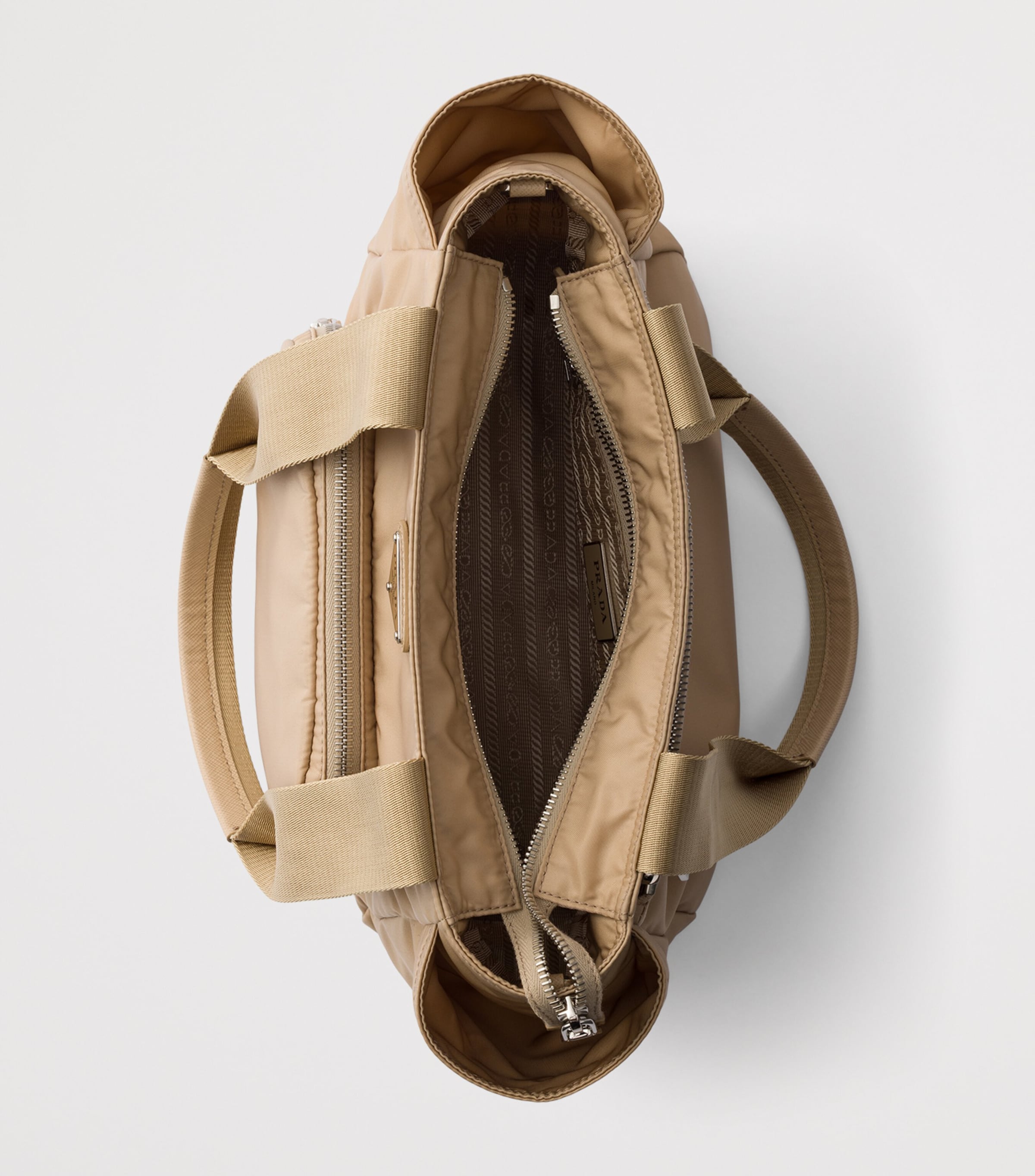 Prada Re-Nylon Tote Bag Brown Image 6