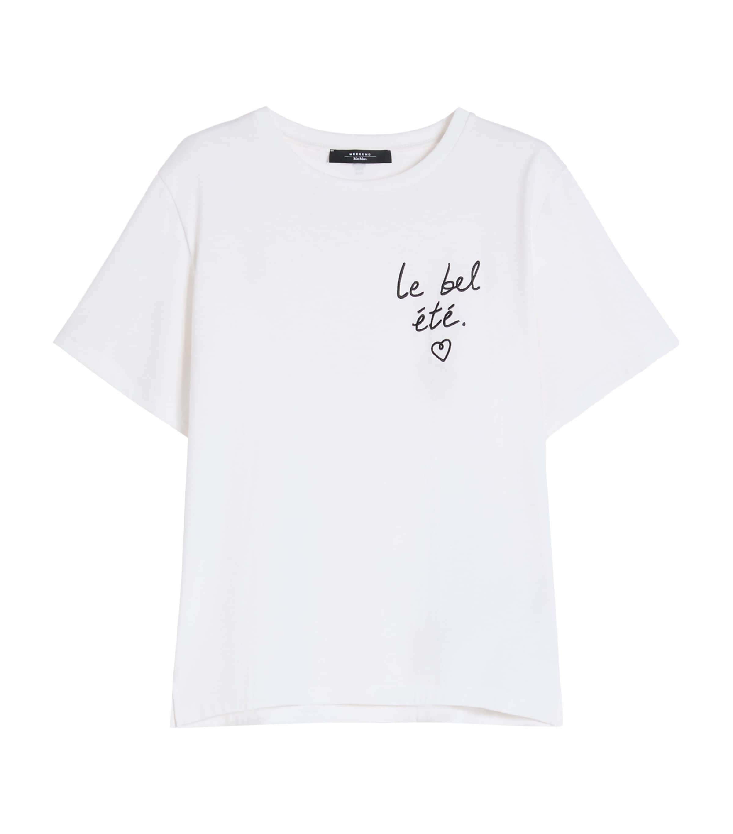 Weekend Max Mara Womens Cotton Le Bel Été T-Shirt White Image 1