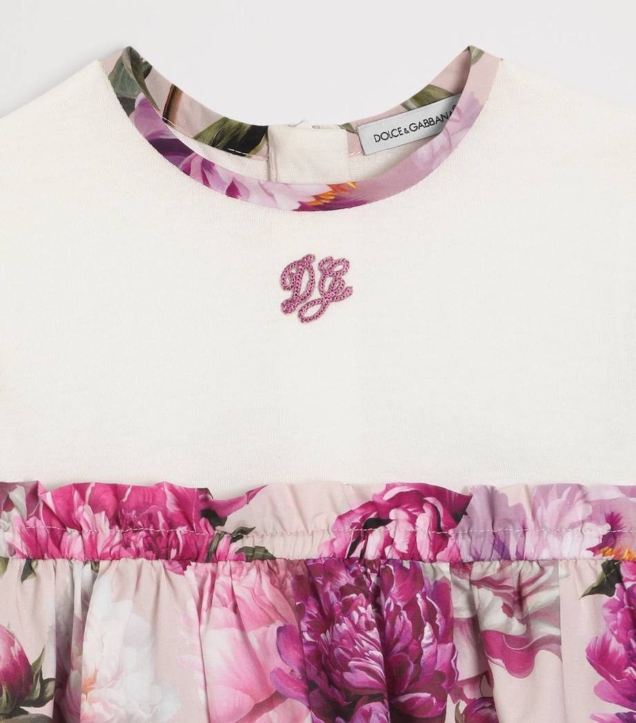 Dolce&Gabbana Kids Floral T-Shirt Dress and Bloomers Set (3-30 Months) Combined Colou Image 3