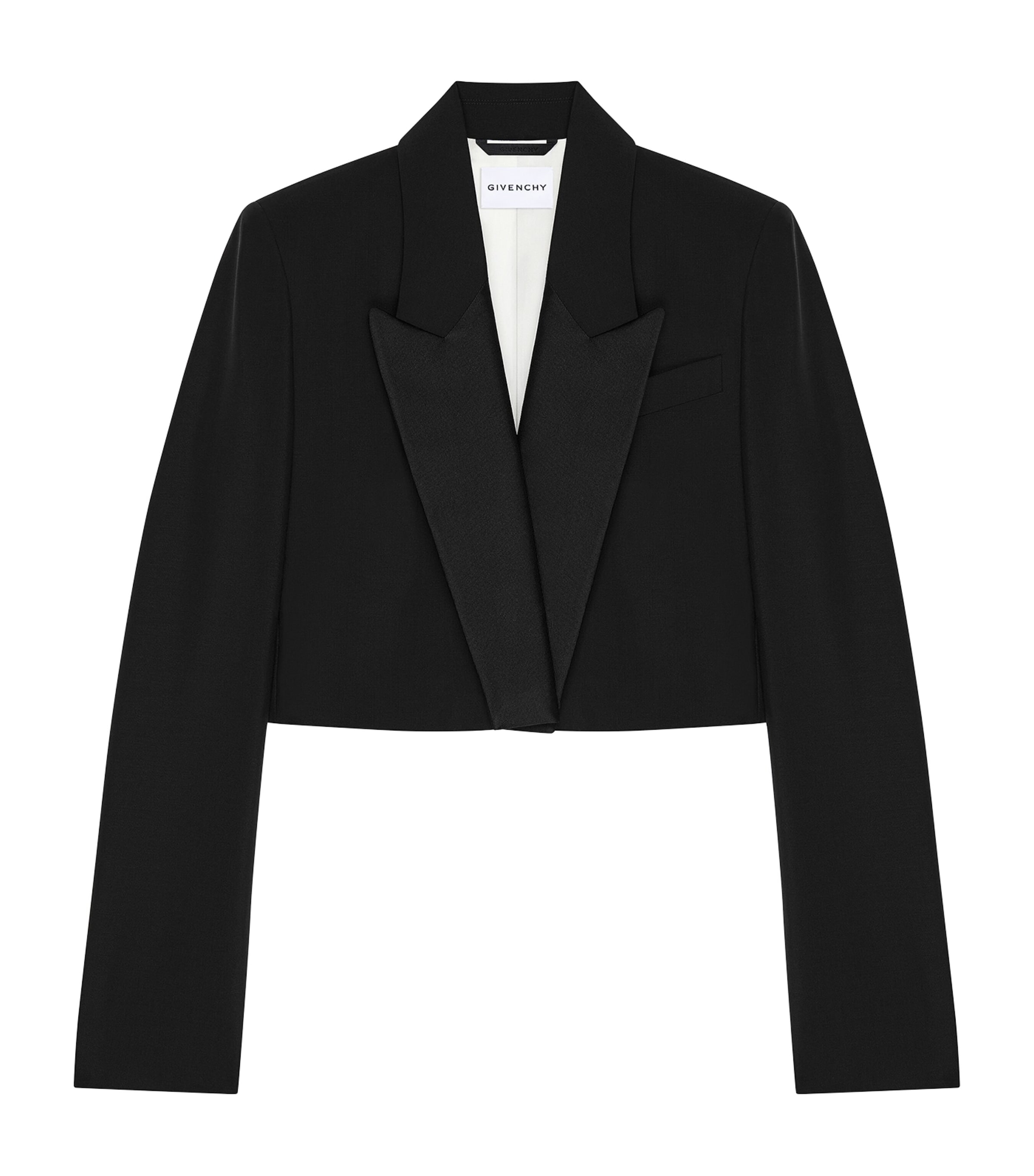 Givenchy Womens Wool-Mohair Cropped Blazer Image 1