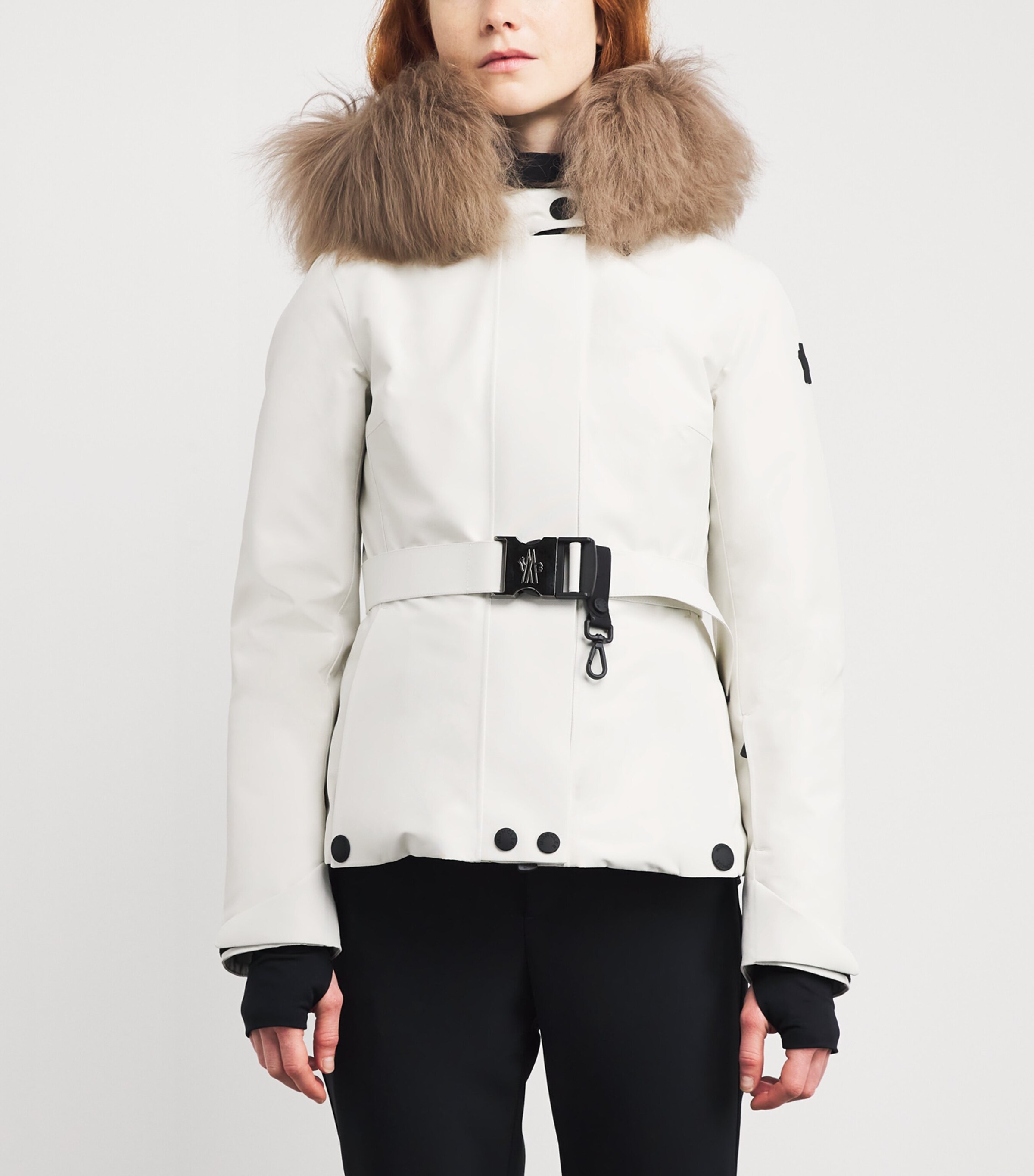 Moncler Womens GORE-TEX and Down Shearling-Hood Grenoble Ski Jacket Image 3