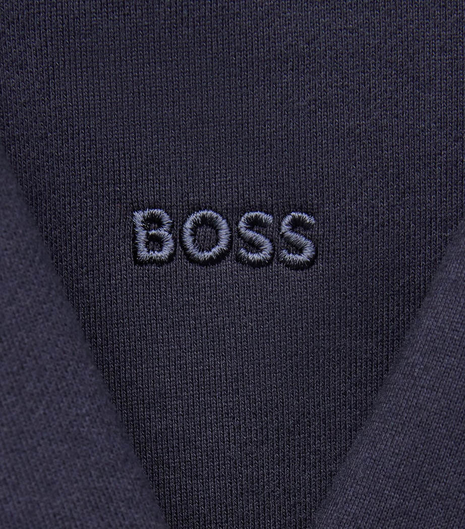 BOSS Mens Cotton Sharpe Sweatshirt Dark Blue Image 6