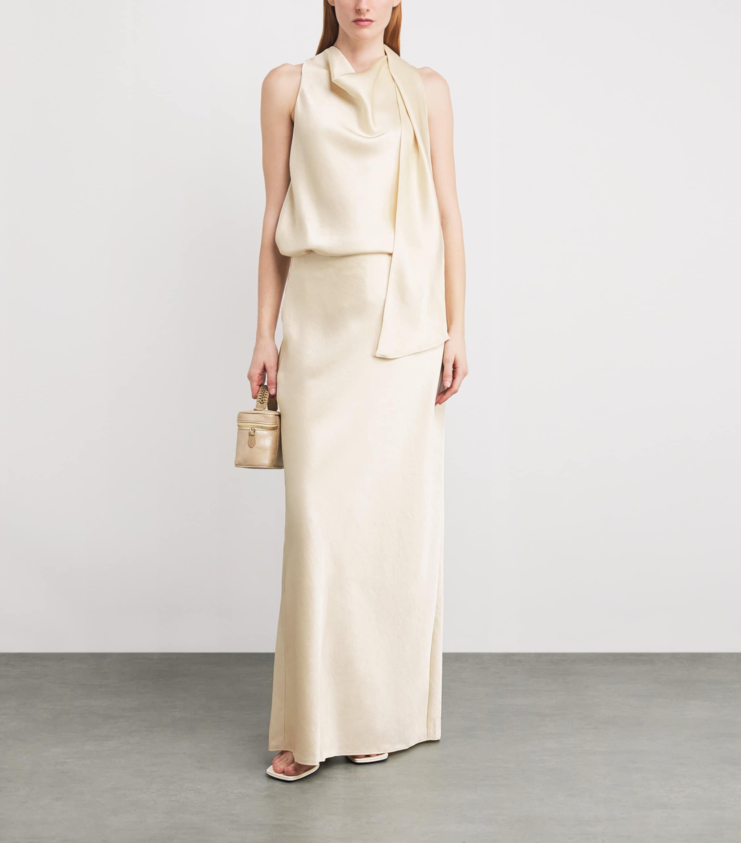 Satin Scarf-Detail Top 115BON Image 2