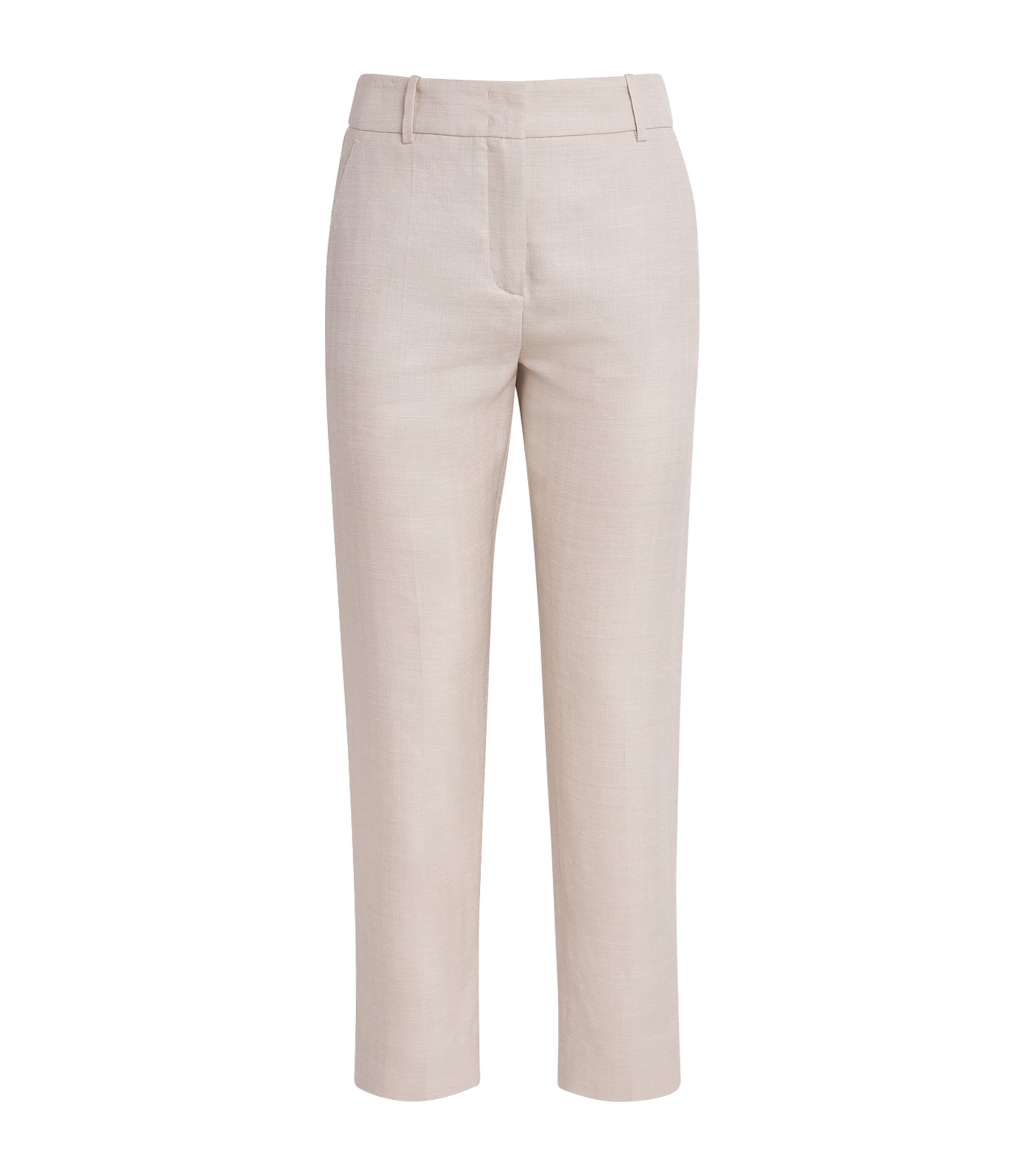 Eleventy Womens Wool-Silk-Linen Tailored Trousers Sabbia Image 1