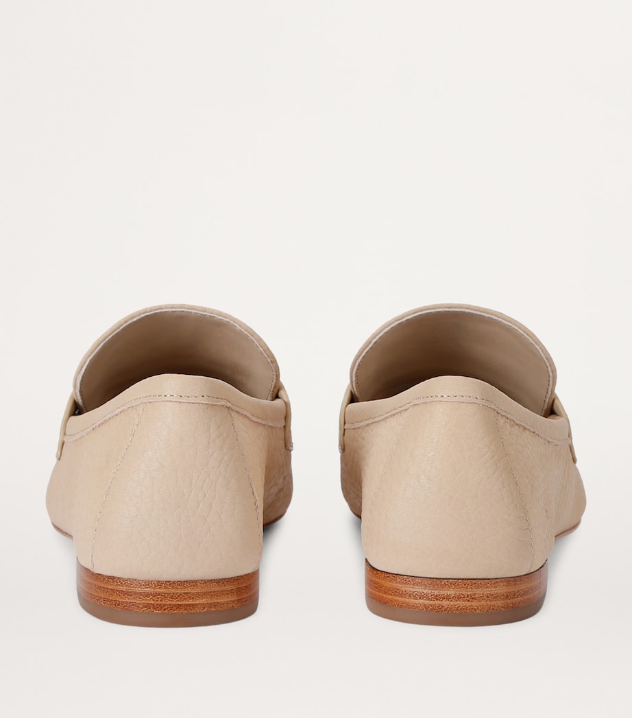 Leather Eleanor Loafers BONE Image 2