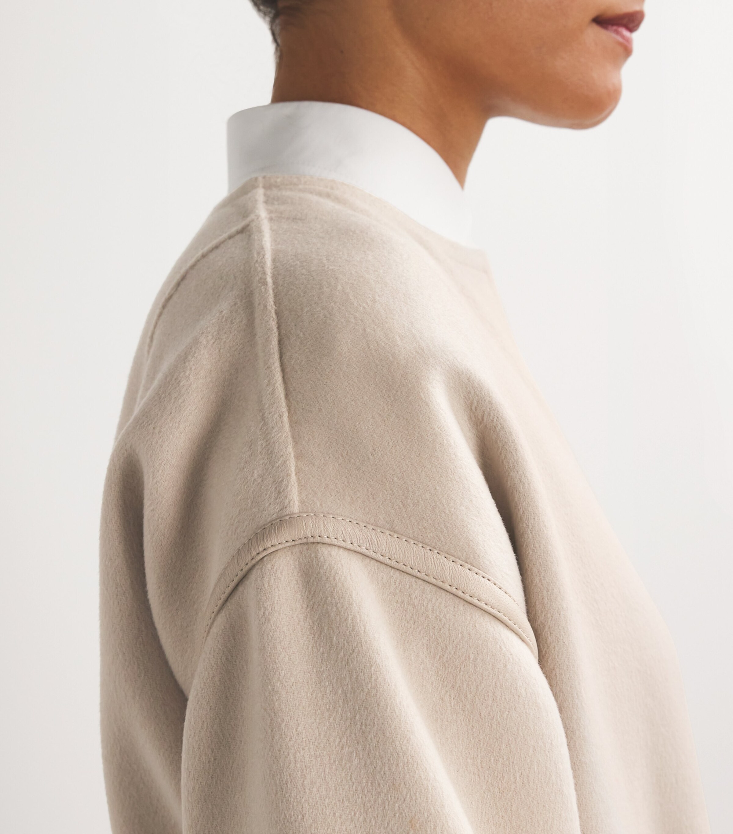 Yves Salomon Womens Wool-Blend Wrap Coat Image 6