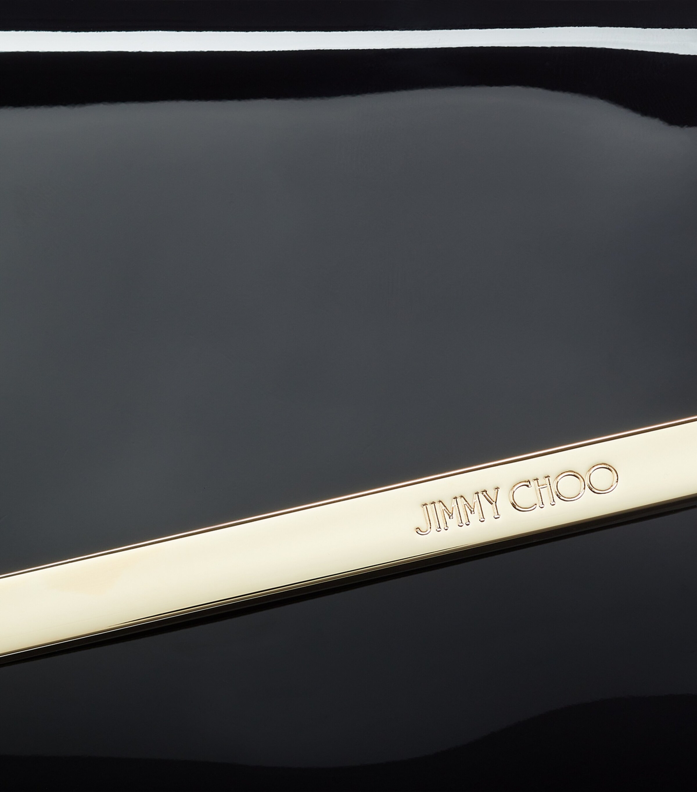 Patent Emmie Clutch Bag BLACK/LIGHT GOLD Image 4