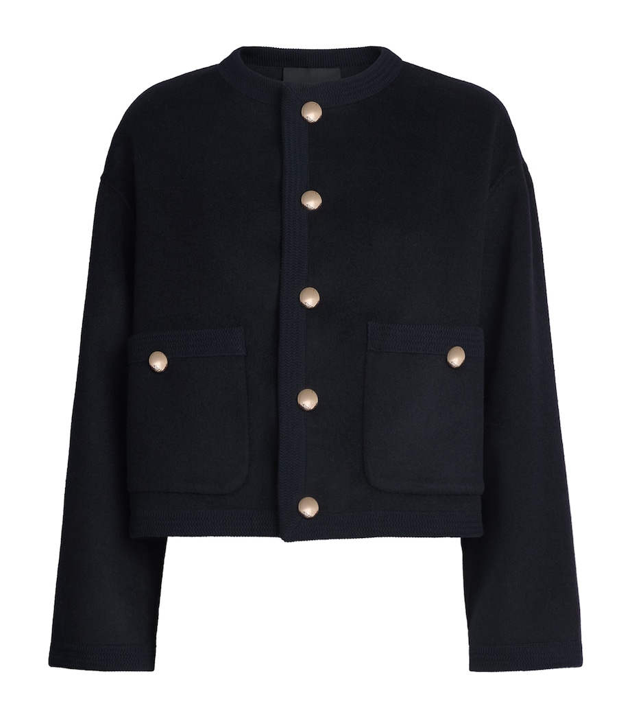 Wool-Blend Double-Faced Jacket NAVY Image 1