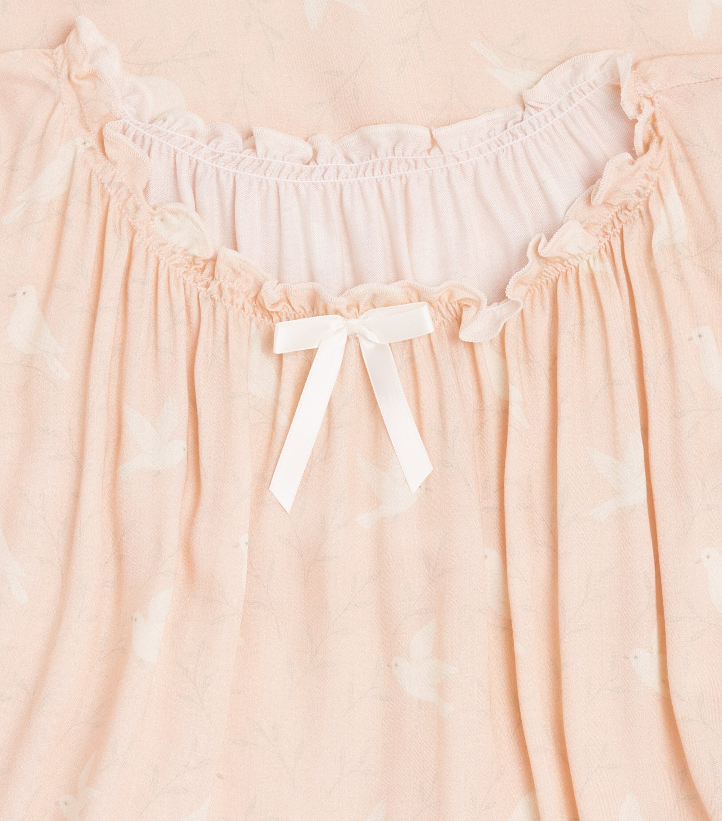 Amiki Printed Ruffled Victoria Nightdress (2-14 Years) Apricot Beige Image 3