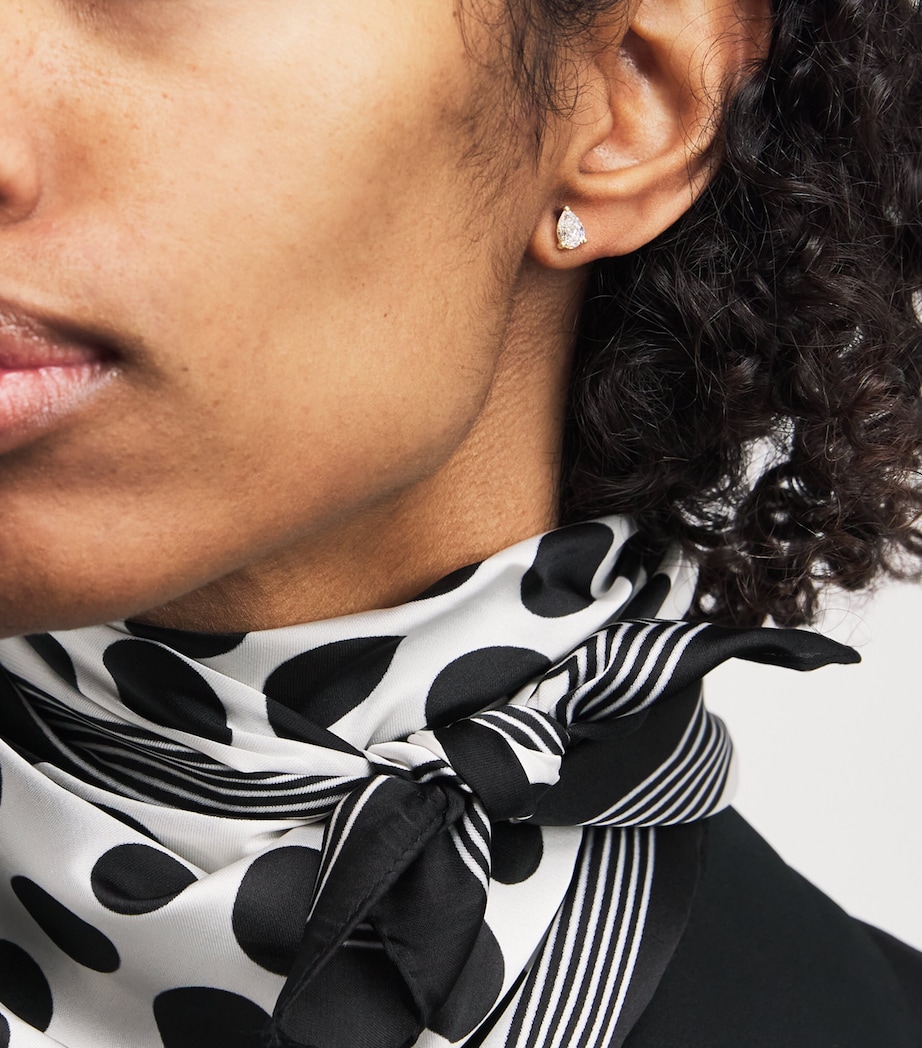 Yellow Gold and Diamond Pear Stud Earrings (1.00ctw) YELLOW GOLD Image 2