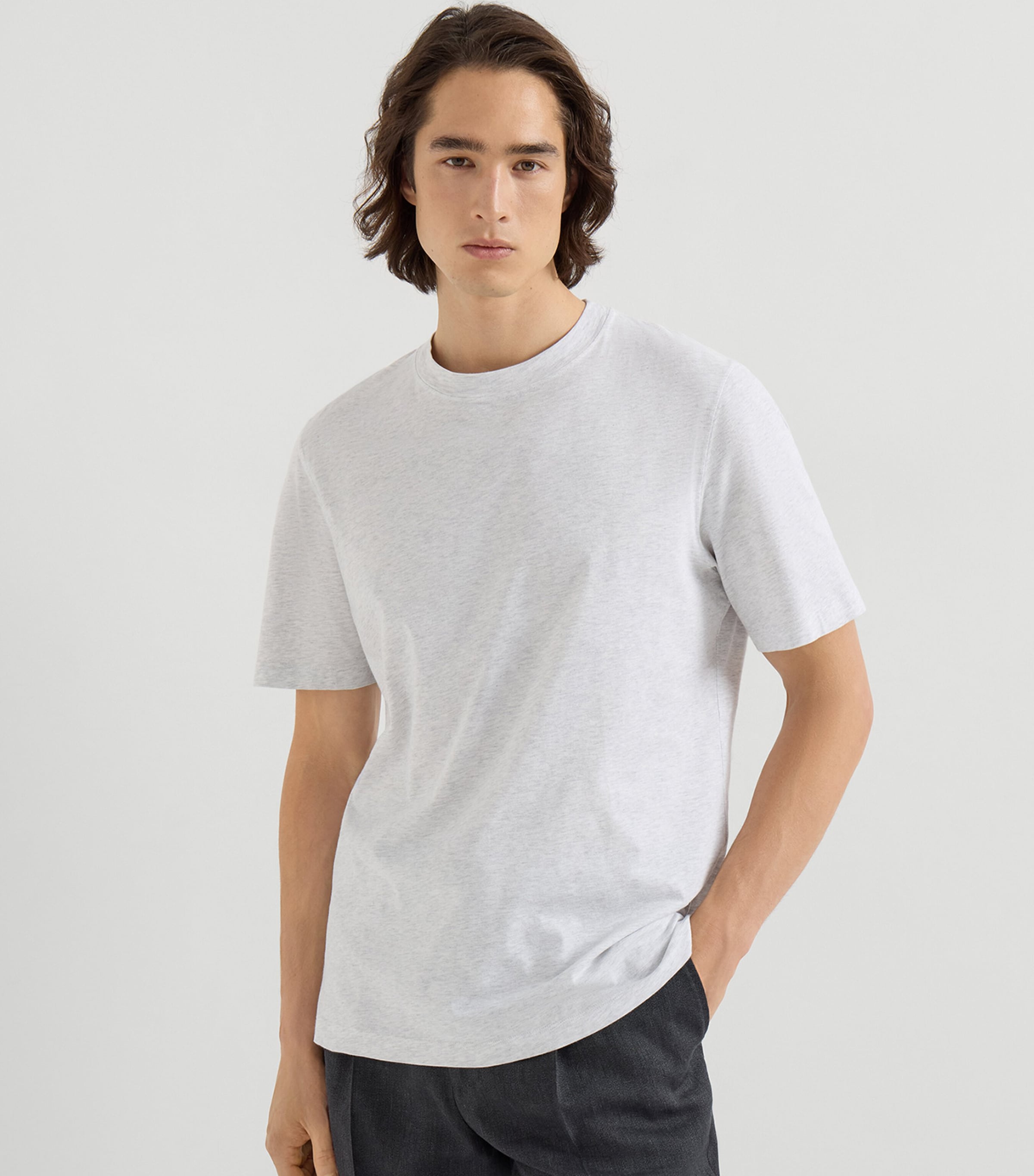 Brunello Cucinelli Mens Cotton Crew-Neck T-Shirt Image 3