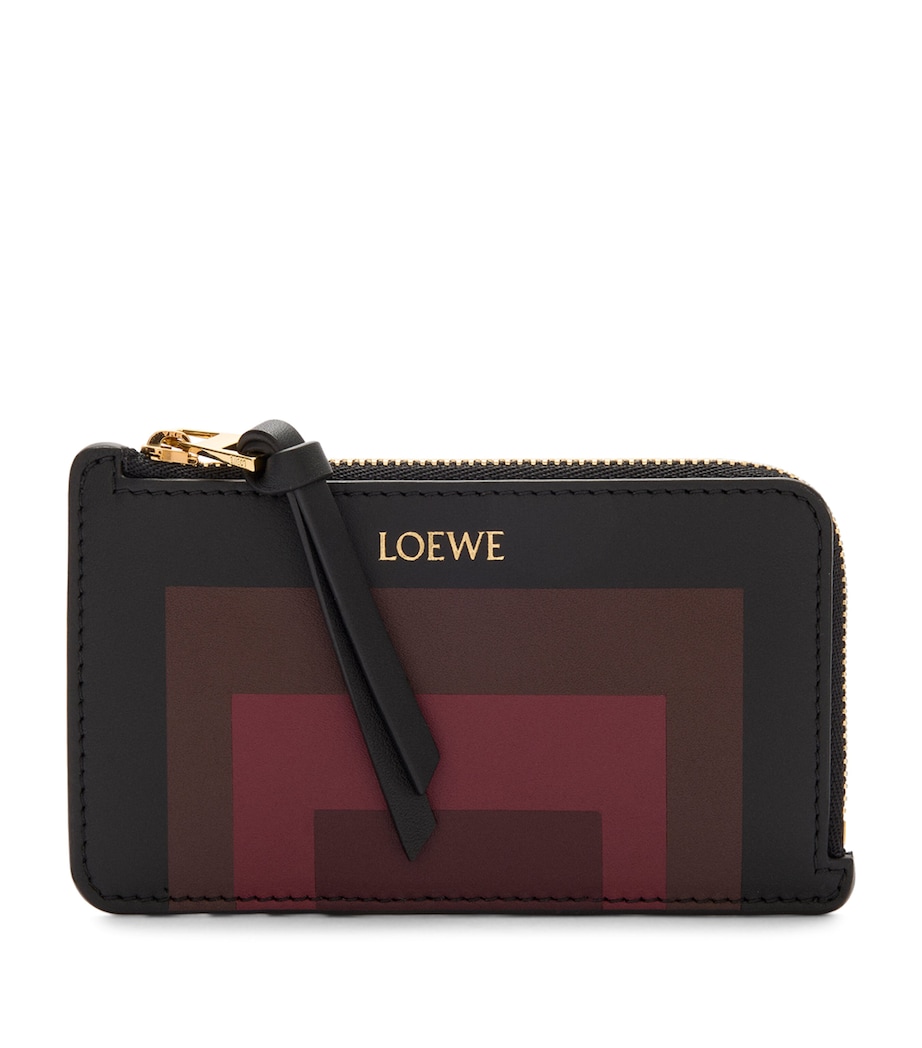 x Albers Leather Zipped Card Holder BLACK/BURGUNDY Image 1