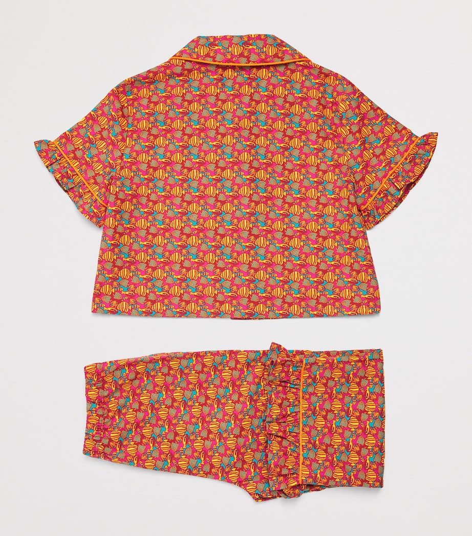 Cotton Fish Pyjama Set (4-14 Years) 167 BOUGAINVILLIER Image 2