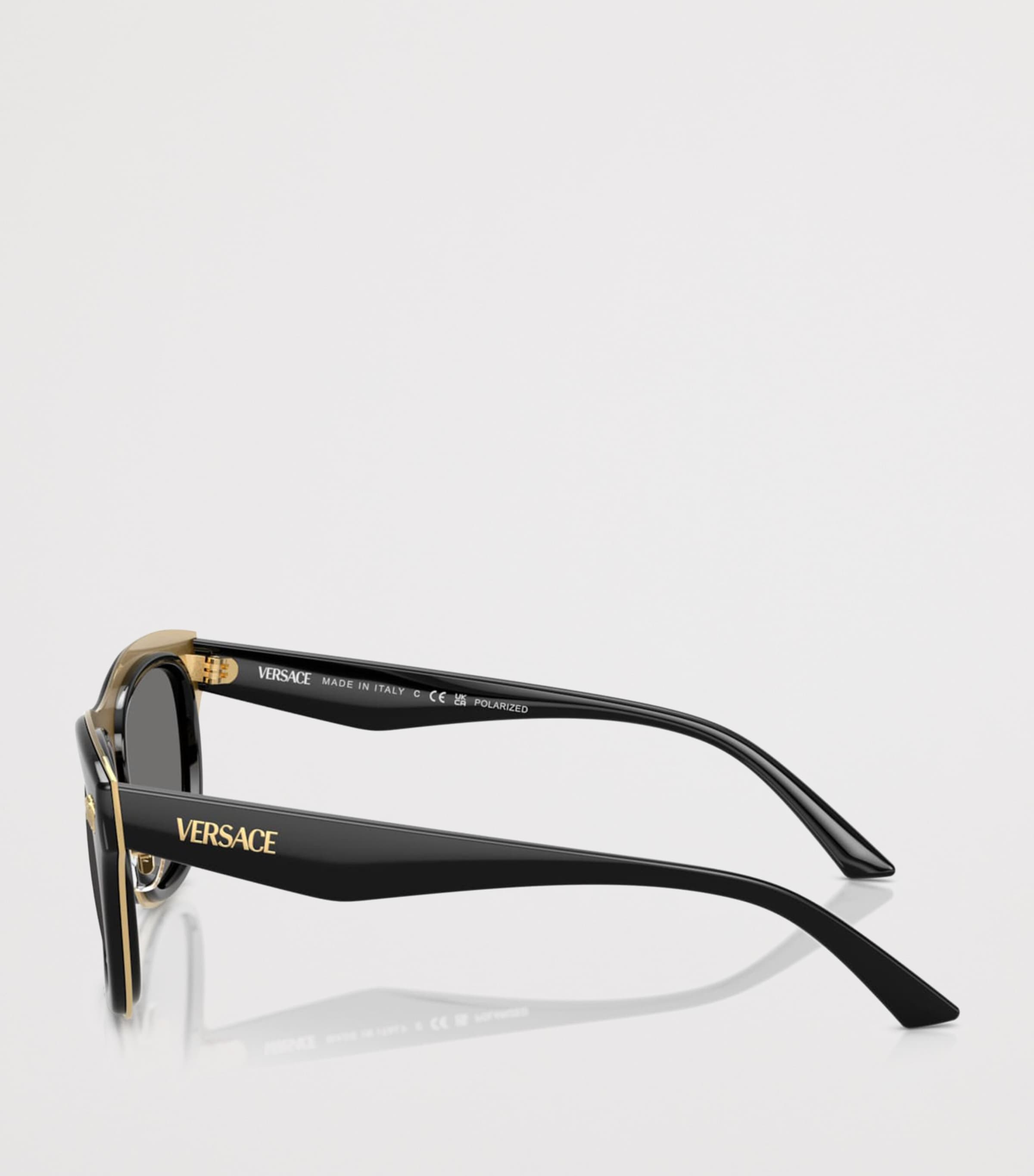 Versace Square Medusa Sunglasses Black Image 3