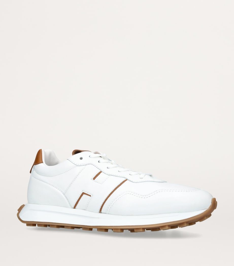 Leather H641 Allacciato Sneakers WHITE Image 3