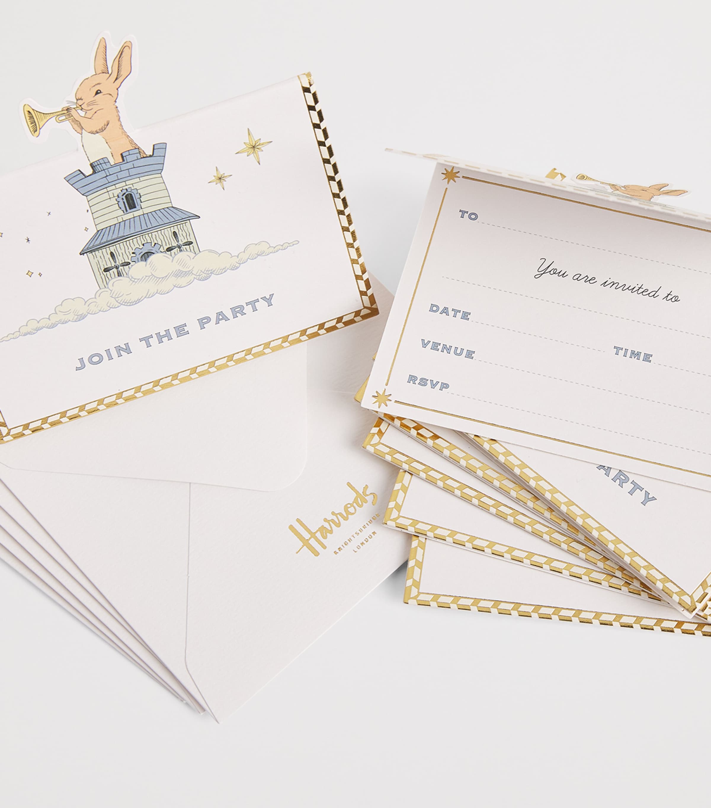 Bunny Party Invitations (Pack of 8) MULTI Image 2