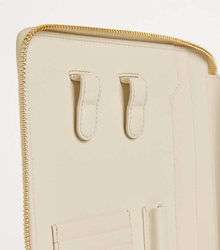 Leather Writing Folder OYSTER Image 4