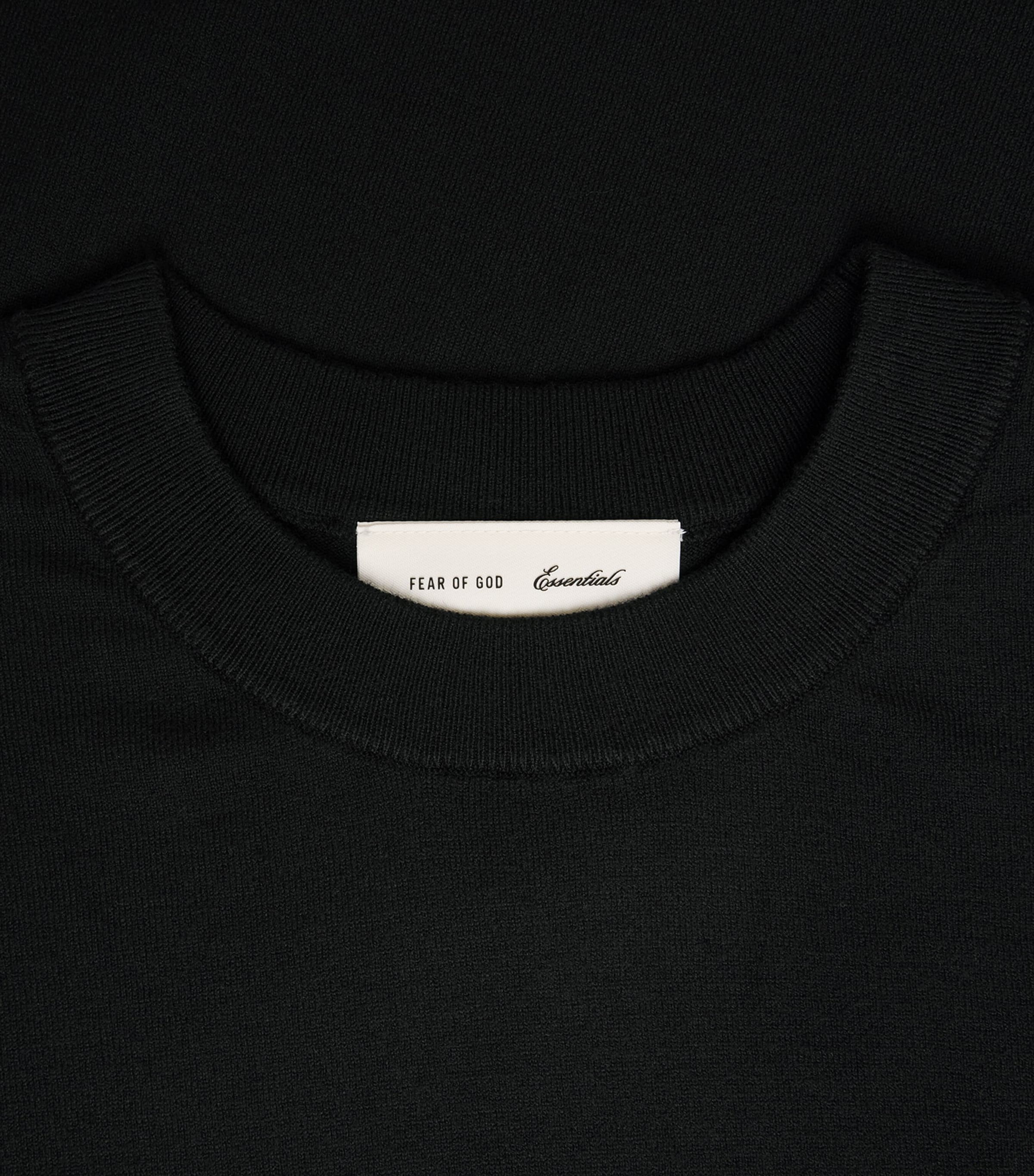 FEAR OF GOD ESSENTIALS Mens Soft Knit T-Shirt Vintage Black Image 6