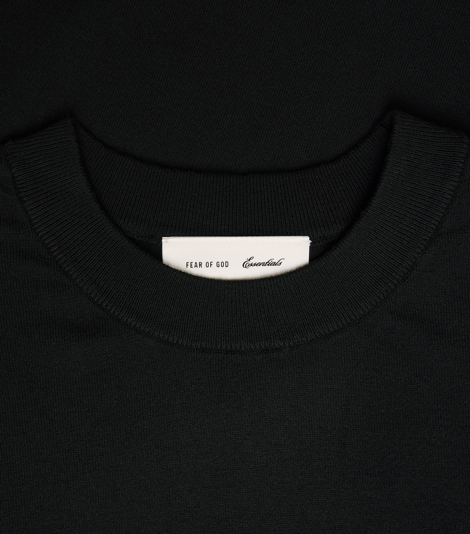 FEAR OF GOD ESSENTIALS Mens Soft Knit T-Shirt Vintage Black Image 6