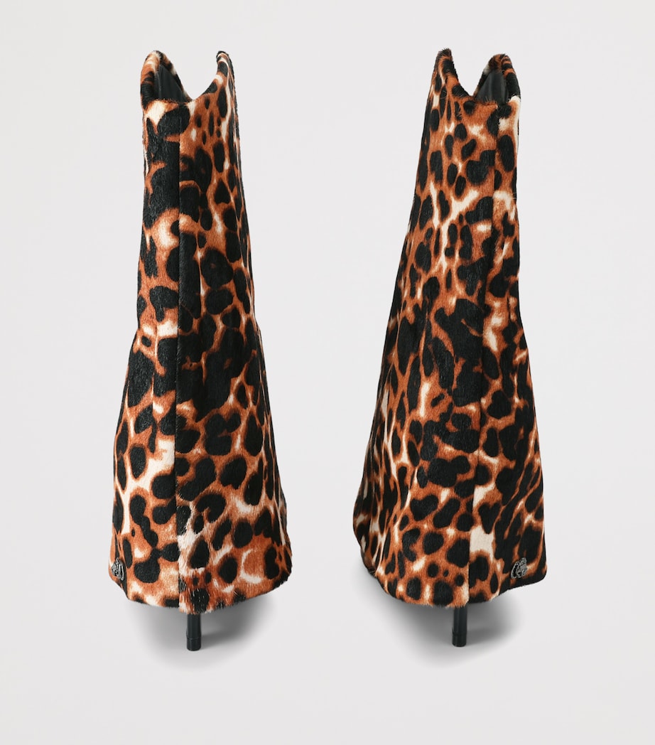 Kurt Geiger London Calf Hair Candy Gaiter Boots Camel/oth Image 3