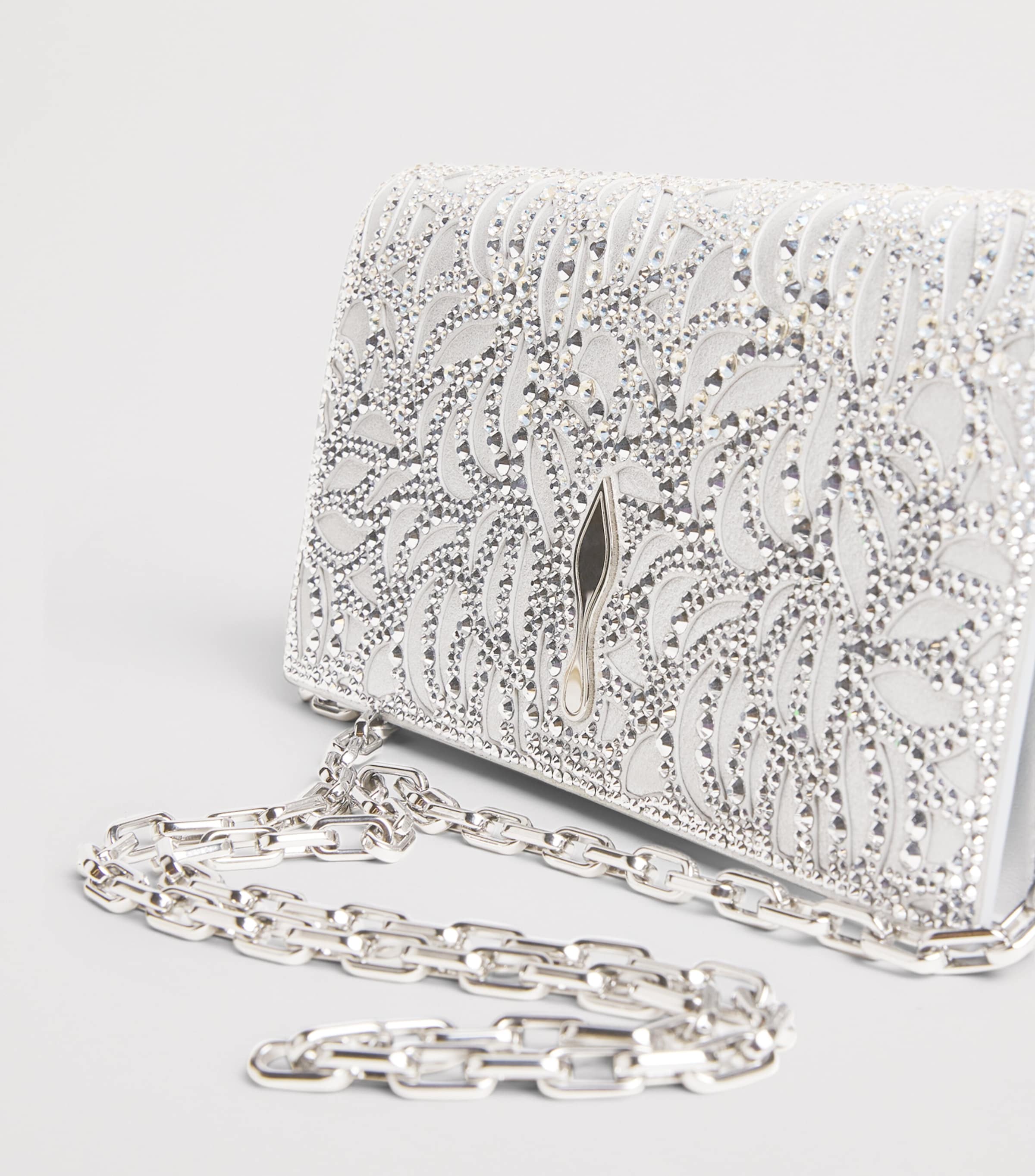 Christian Louboutin Womens Bettina Embellished Leather Clutch Bag Image 6