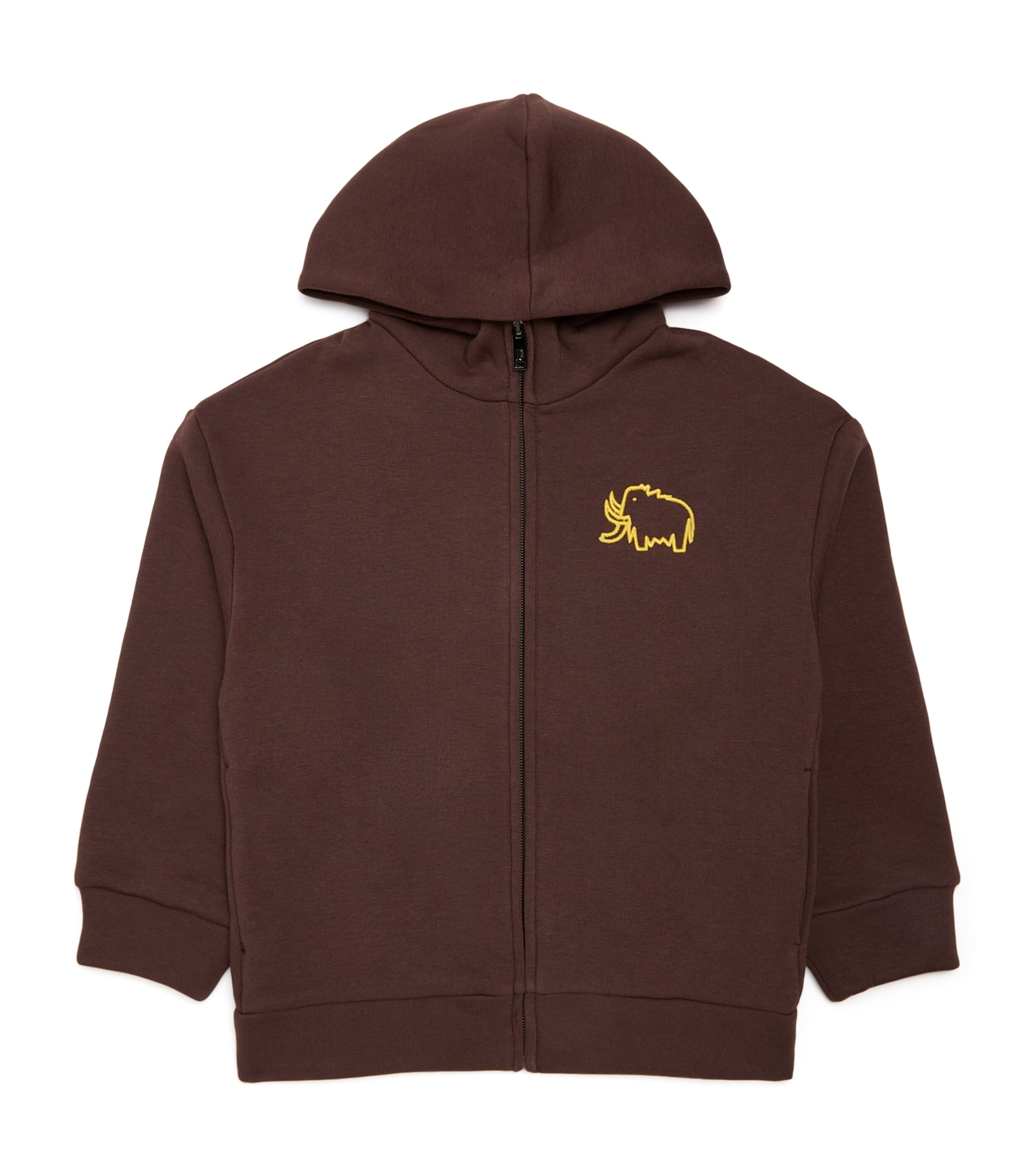 Cotton Mammoth Zip-Up Hoodie (2-14 Years) 191COCOA Image 1