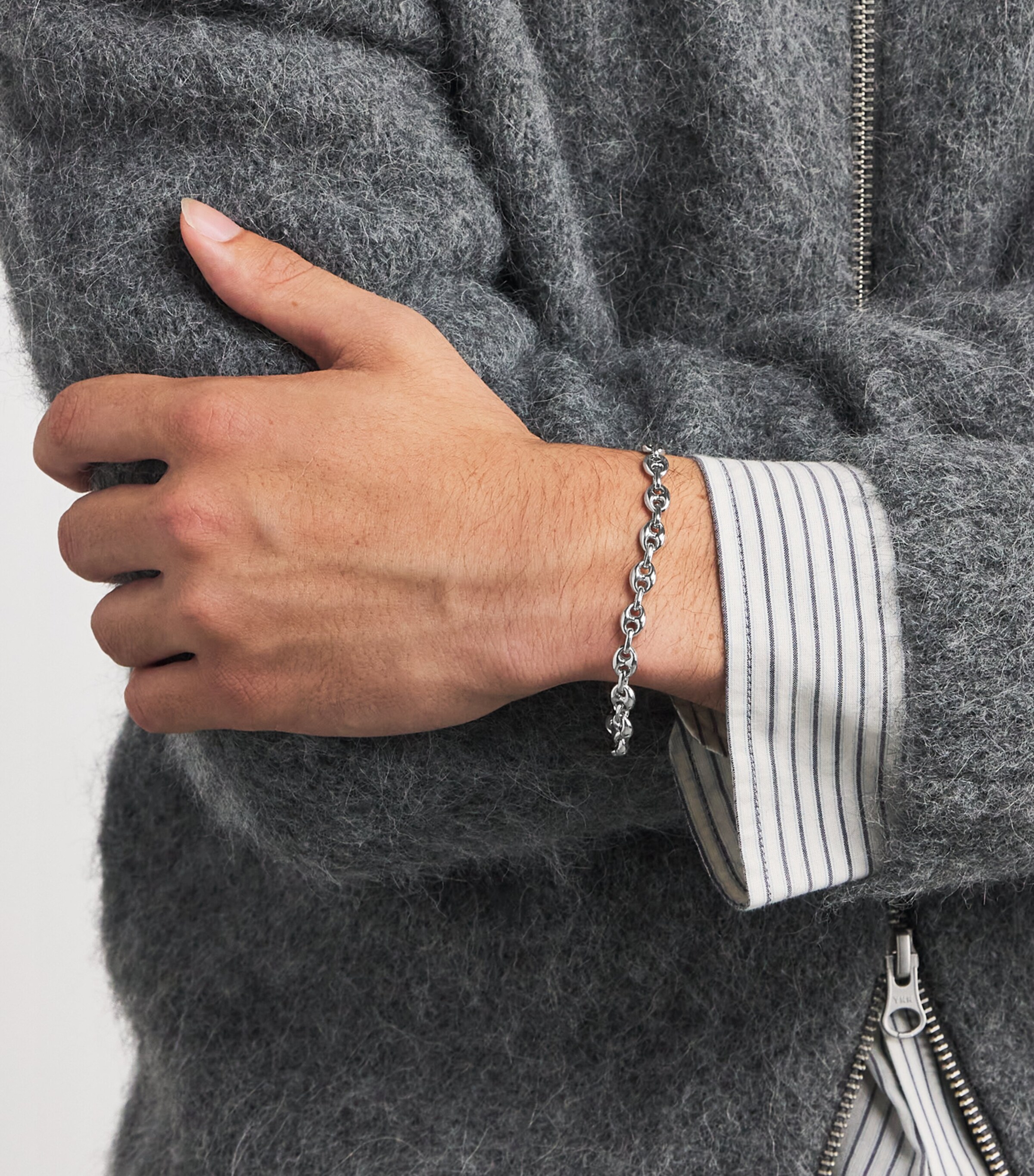 Sterling Silver Marine Link Chain Bracelet SILVER COLOUR Image 5