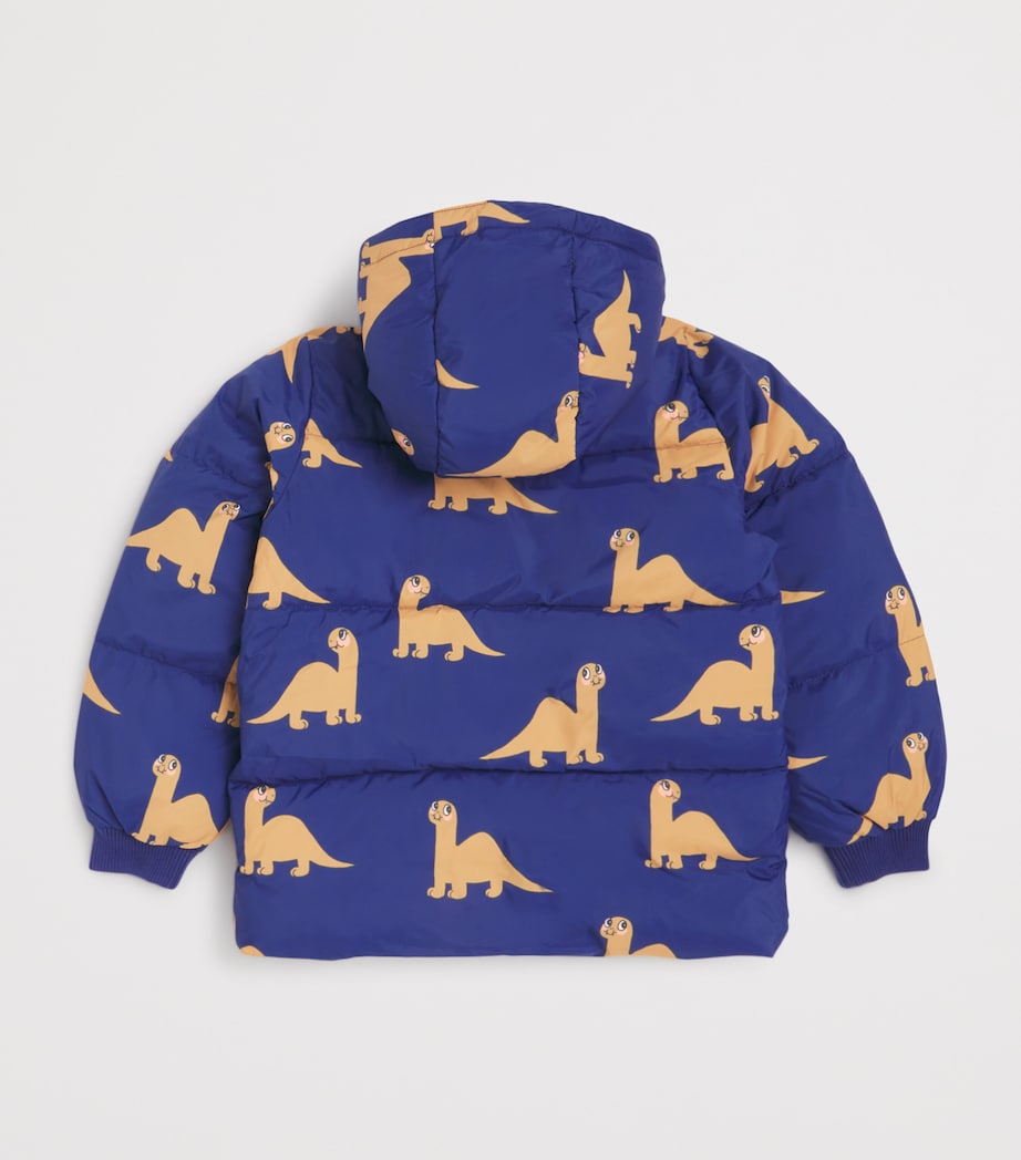Water-Repellent Adaptable Dino Puffer Jacket (3-11 Years) BLUE Image 2