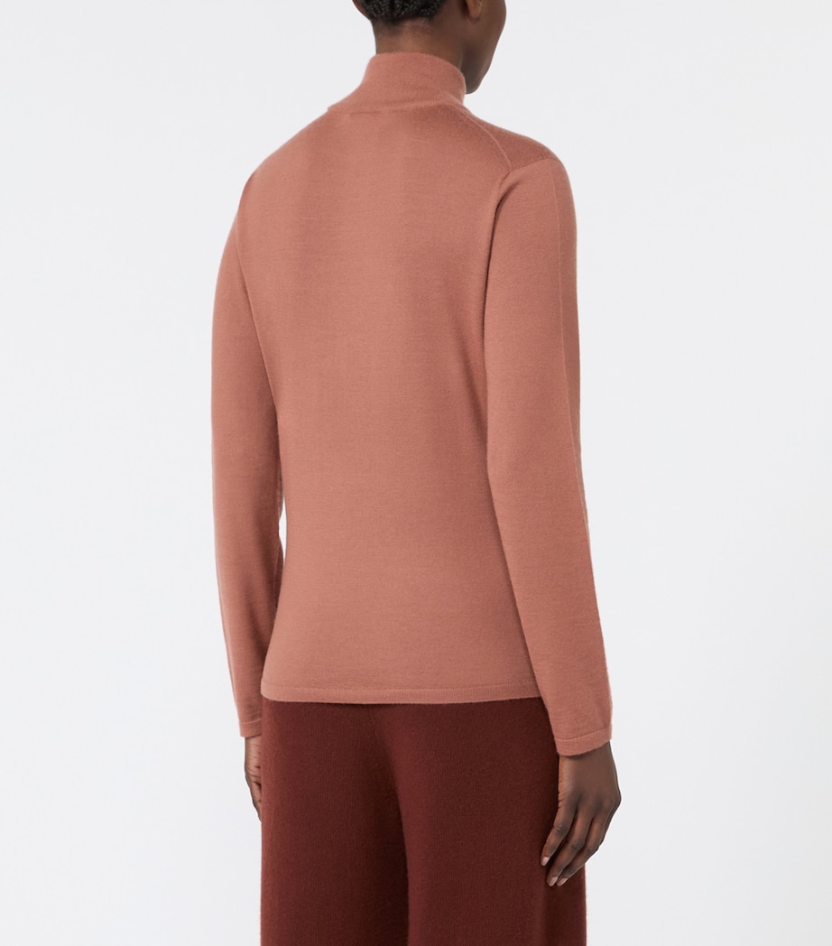 Max Mara Womens Cashmere Rollneck Sweater Terra Cotta Image 3